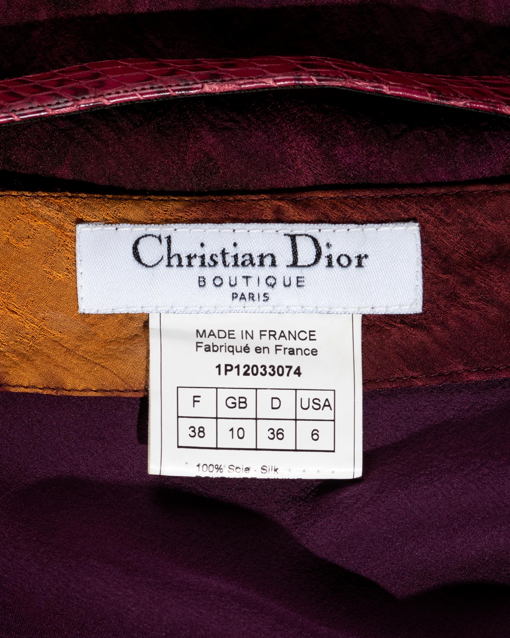 Ensemble jupe et haut violet tie-dye Christian Dior by John Galliano, P/E 2001 en vente 6