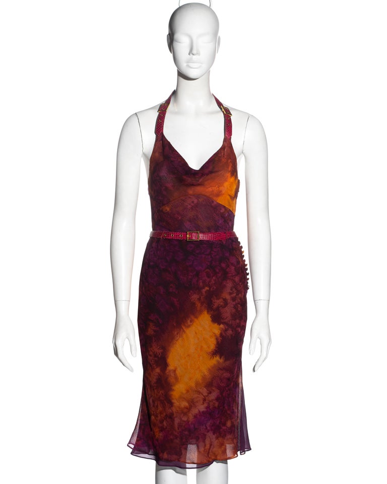 Christian Dior by John Galliano purple tie-dye silk top and skirt set, ss  2001 at 1stDibs | dior outfit set