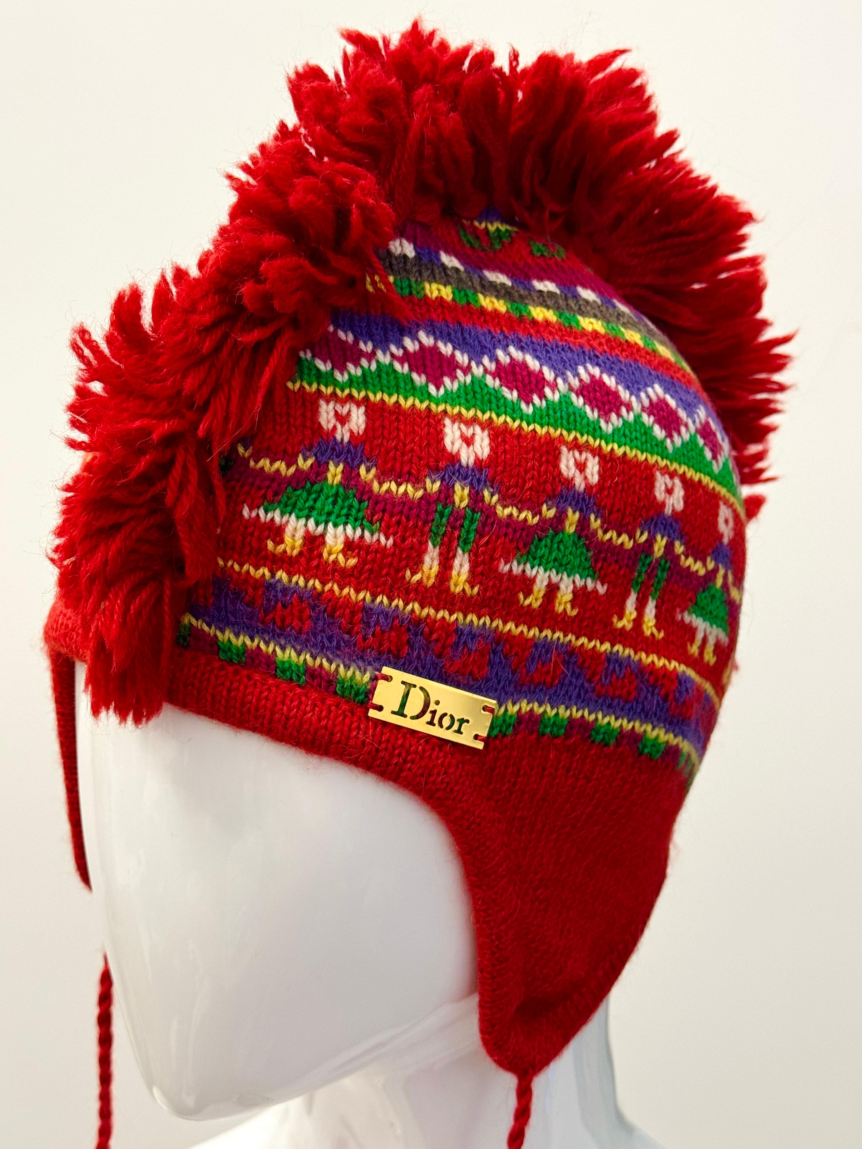 Christian Galliano for Christian Dior Rare A/I 2002 cappello a maglia 