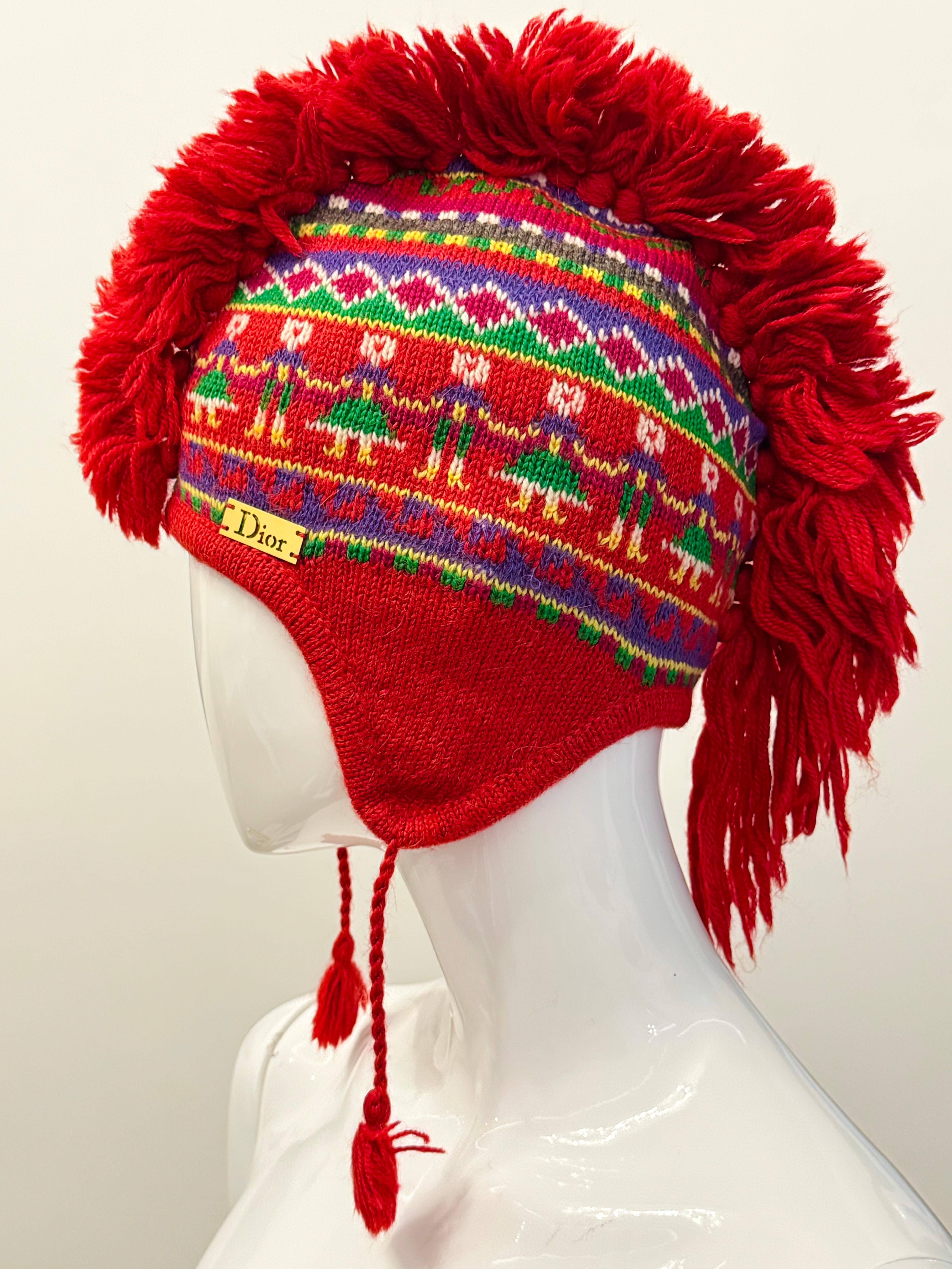 Christian Galliano for Christian Dior Rare A/I 2002 cappello a maglia 