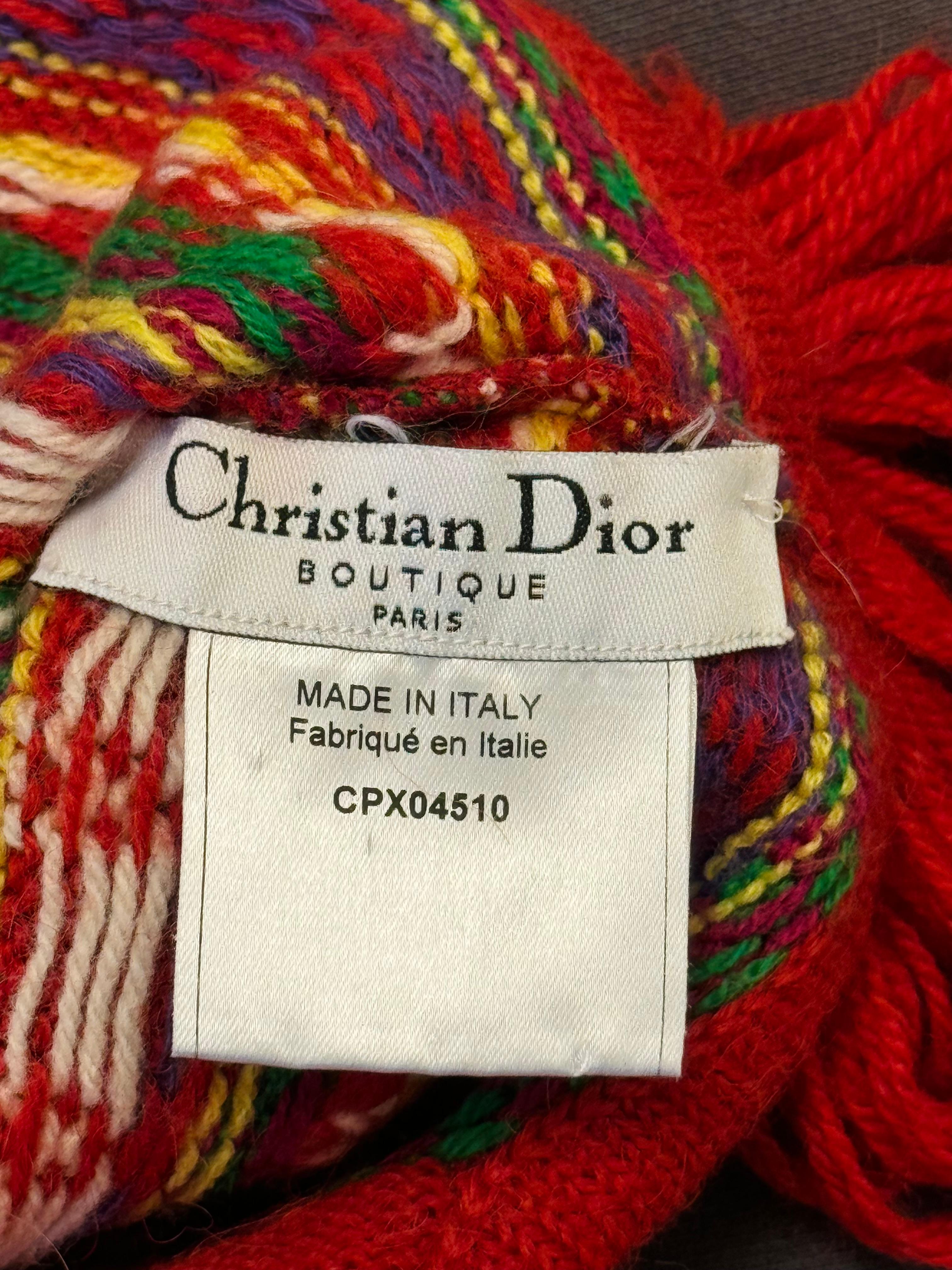 Christian Galliano for Christian Dior Rare A/I 2002 cappello a maglia 