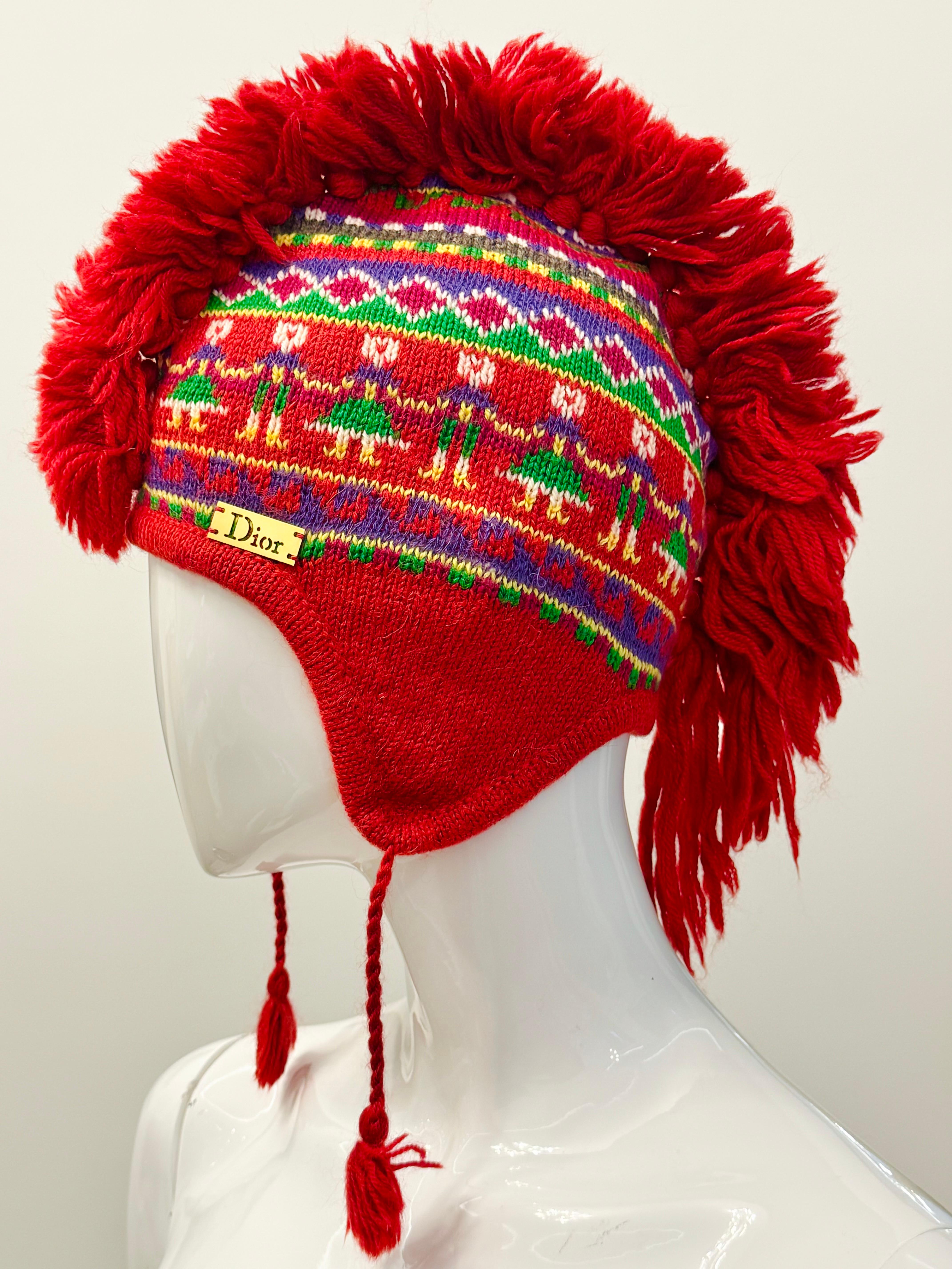 Christian Galliano for Christian Dior Rare A/I 2002 cappello a maglia 