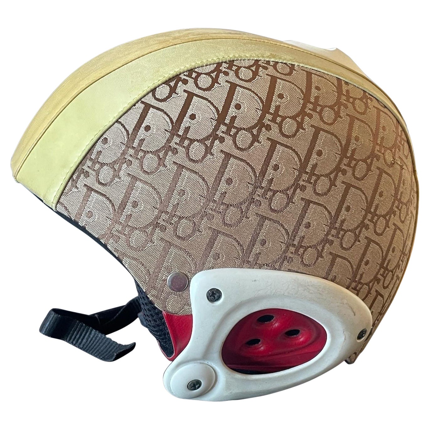 Pre-owned Dior Christian  By John Galliano – Rare Monogram Ski Helmet, Circa 2004 In Brown