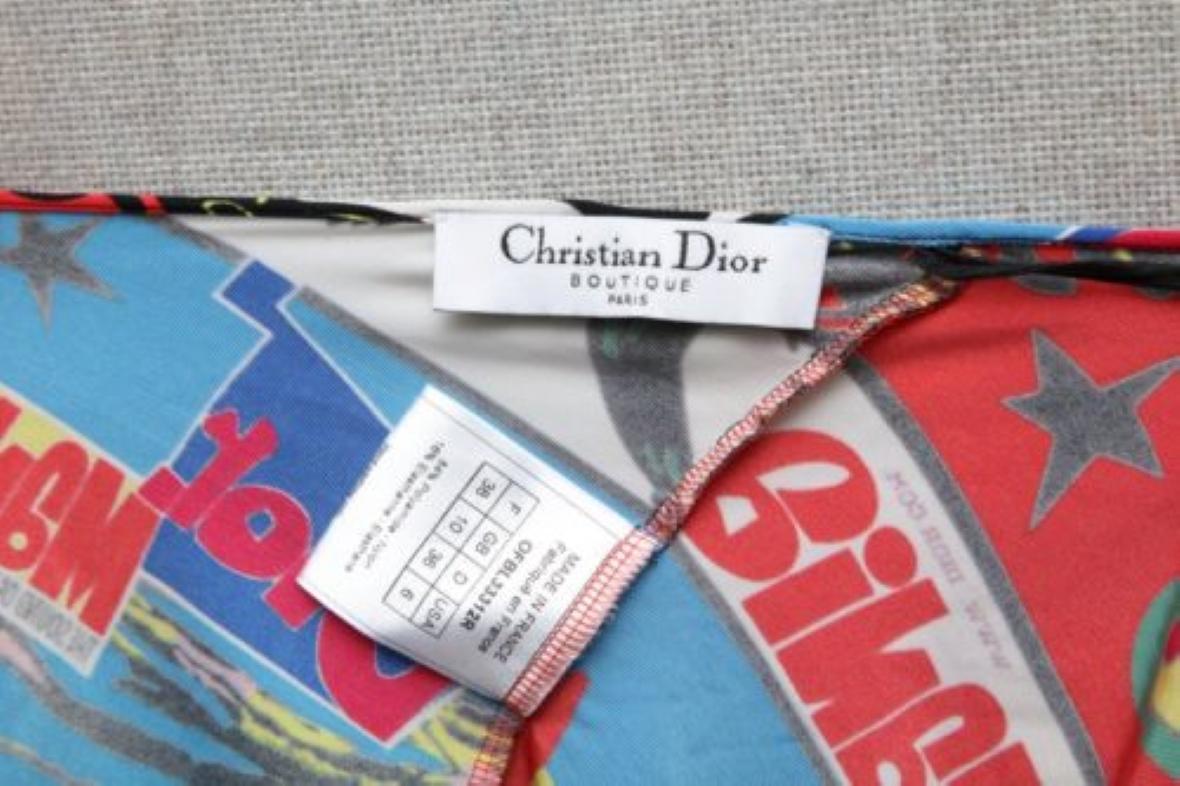 Brown Christian Dior By John Galliano Rasta Print Tank Top T-Shirt
