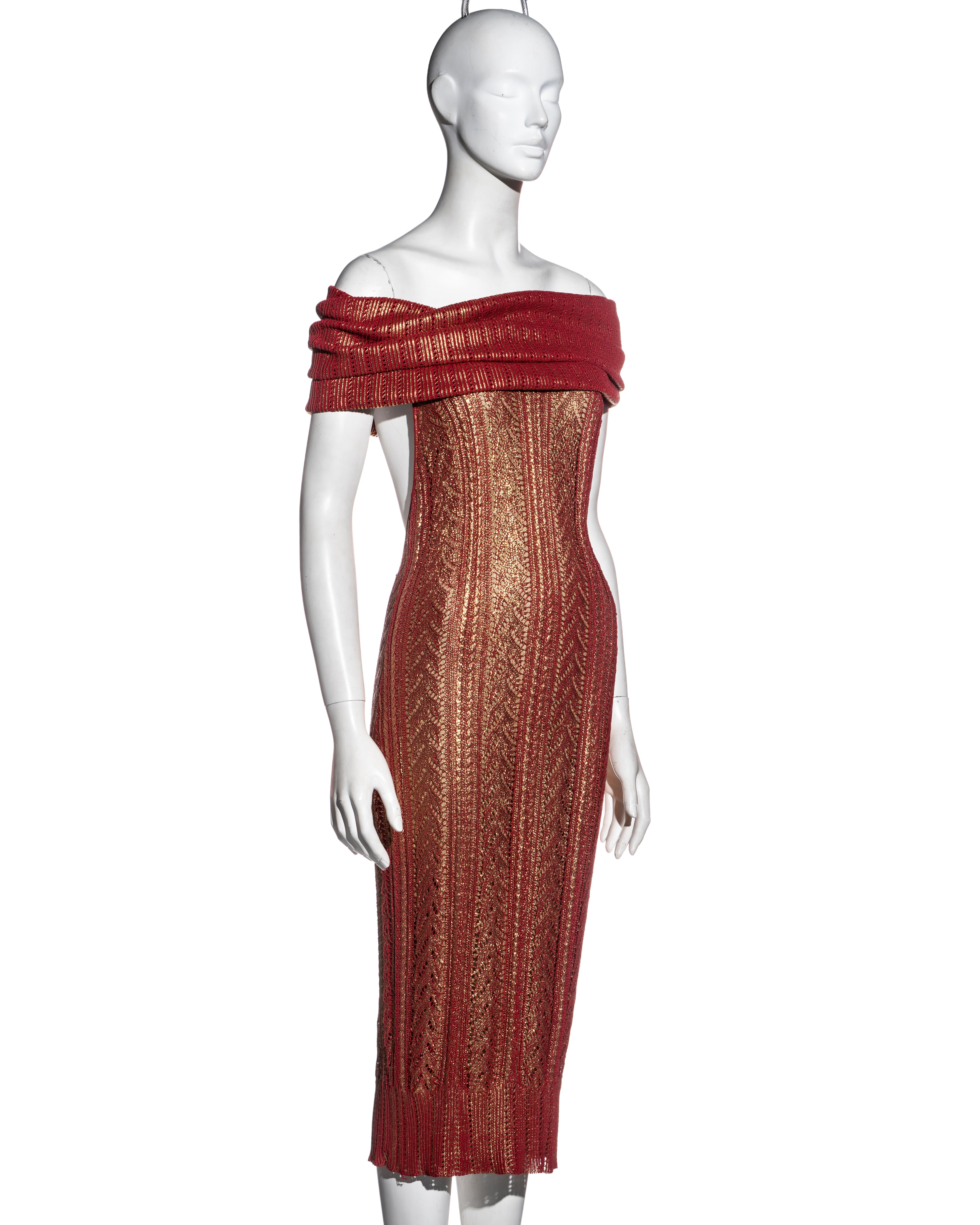 red and gold dress