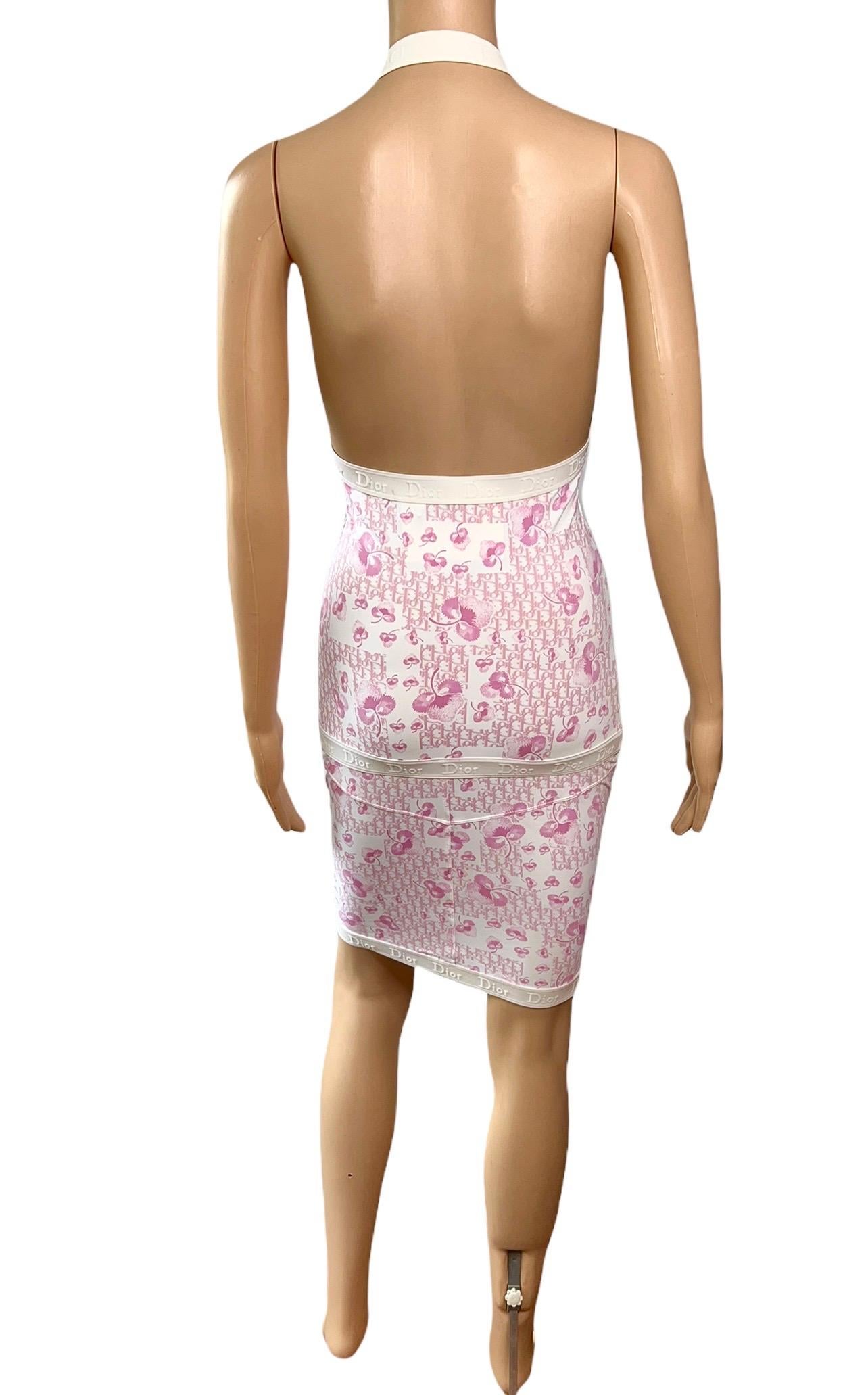 Christian Dior By John Galliano Resort 2005 Cherry Blossom Monogram Logo Dress FR 40

Christian Dior by John Galliano dress featuring the iconic Diorissimo print mixed with cherry blossom flowers.
