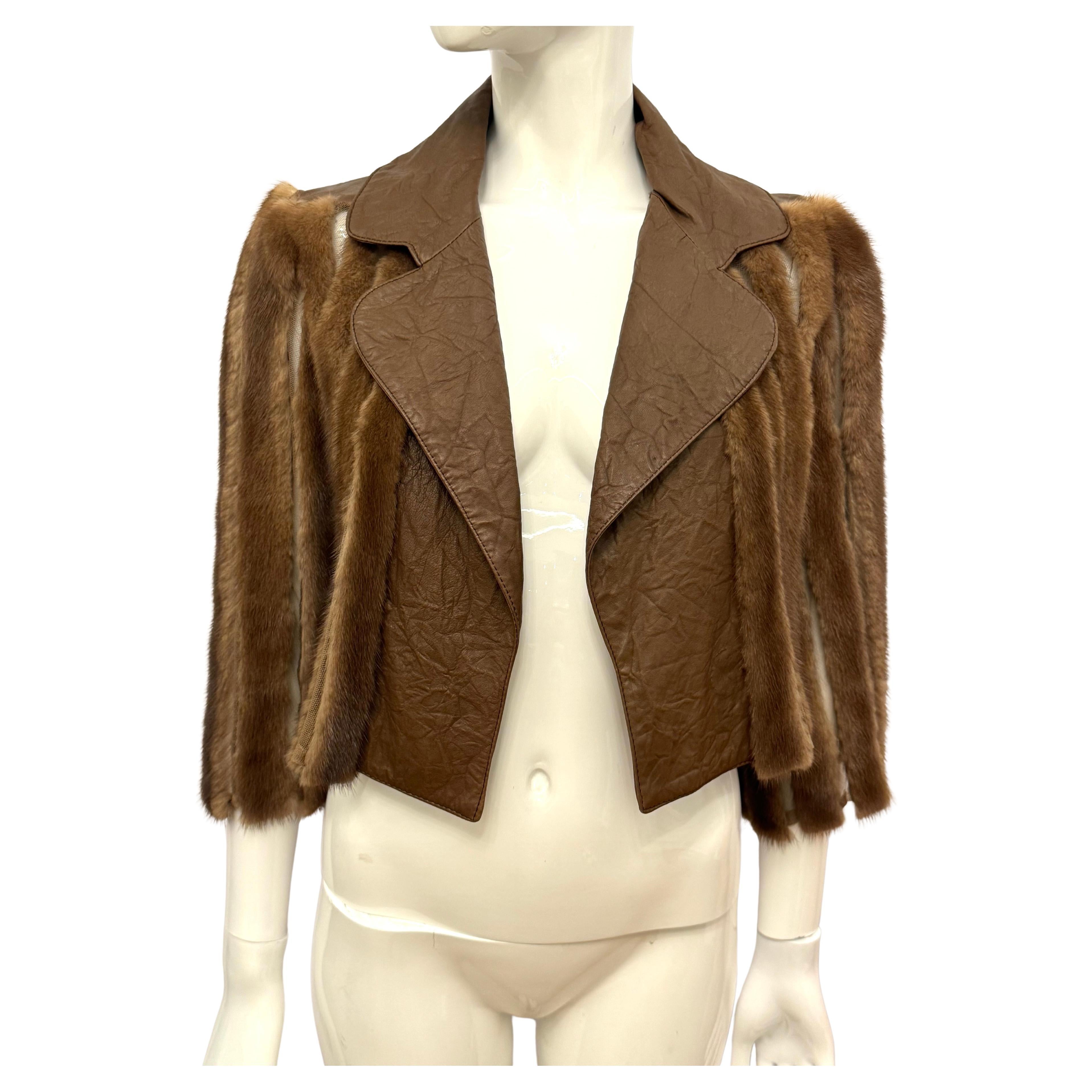 Christian Dior by John Galliano Resort 2007 mink fur lace lambskin jacket