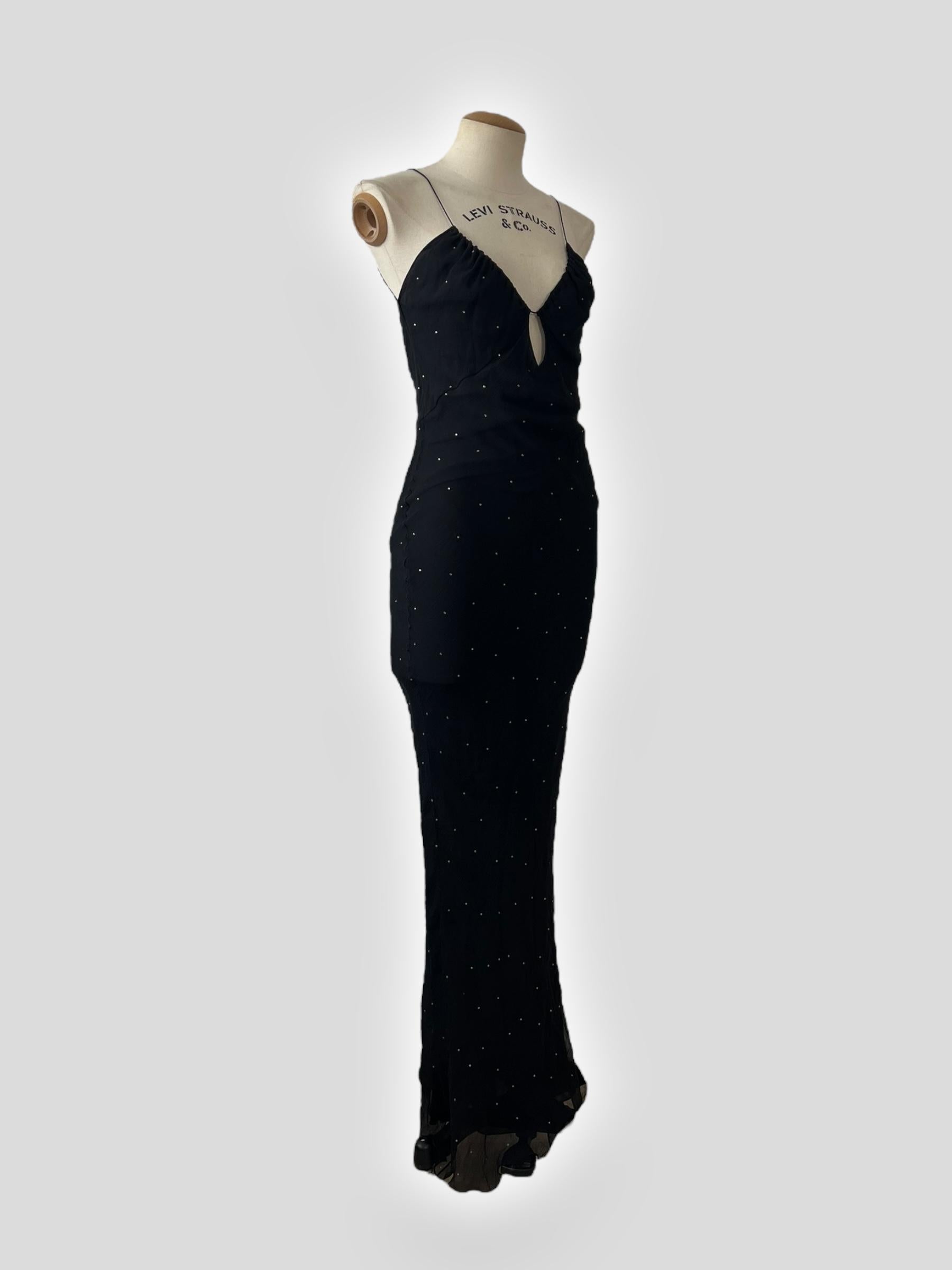 Christian Dior by John Galliano Rhinestone Silk Gown, Circa 2002 In Good Condition In CAPELLE AAN DEN IJSSEL, ZH