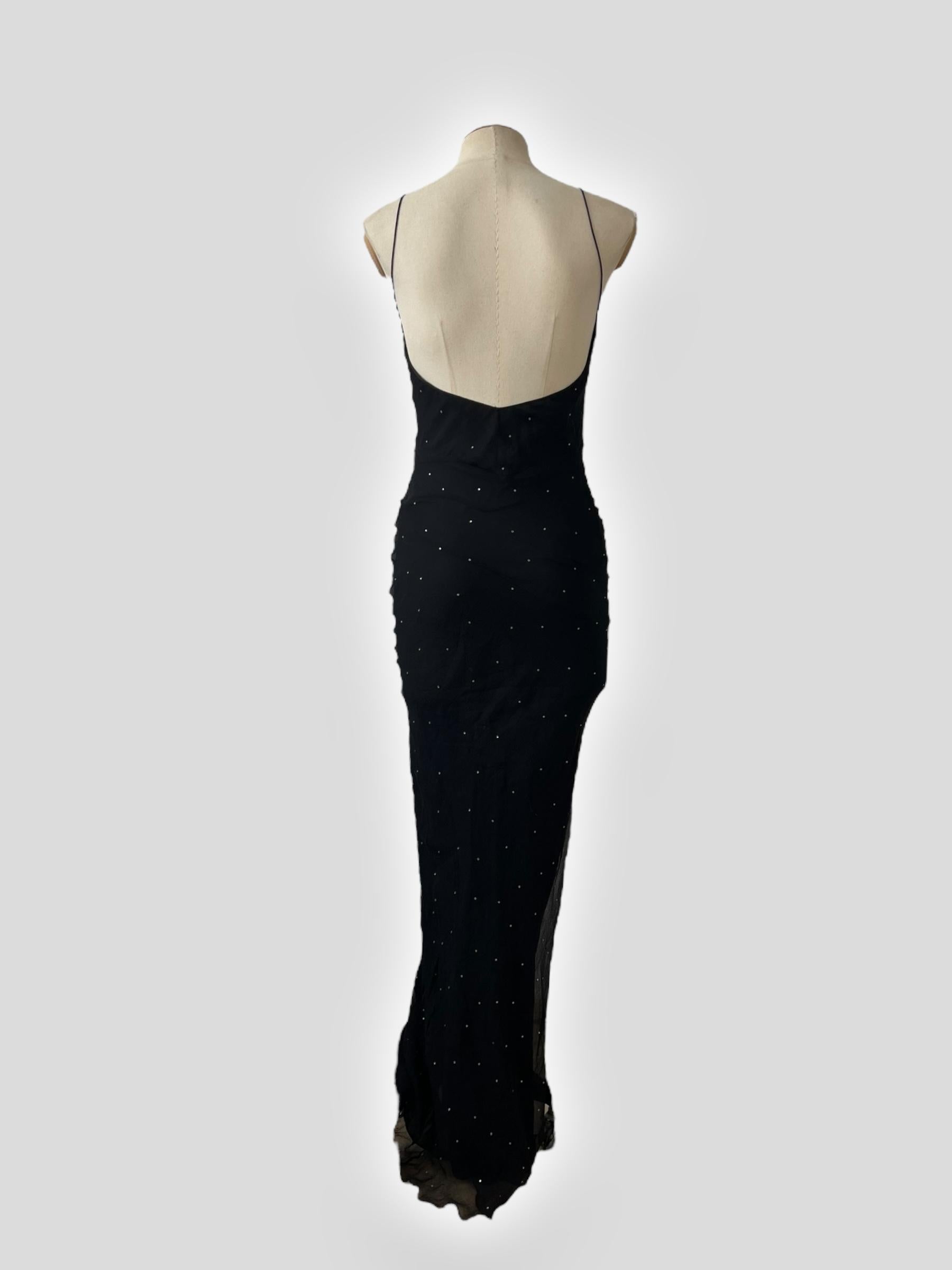Christian Dior by John Galliano Rhinestone Silk Gown, Circa 2002 1
