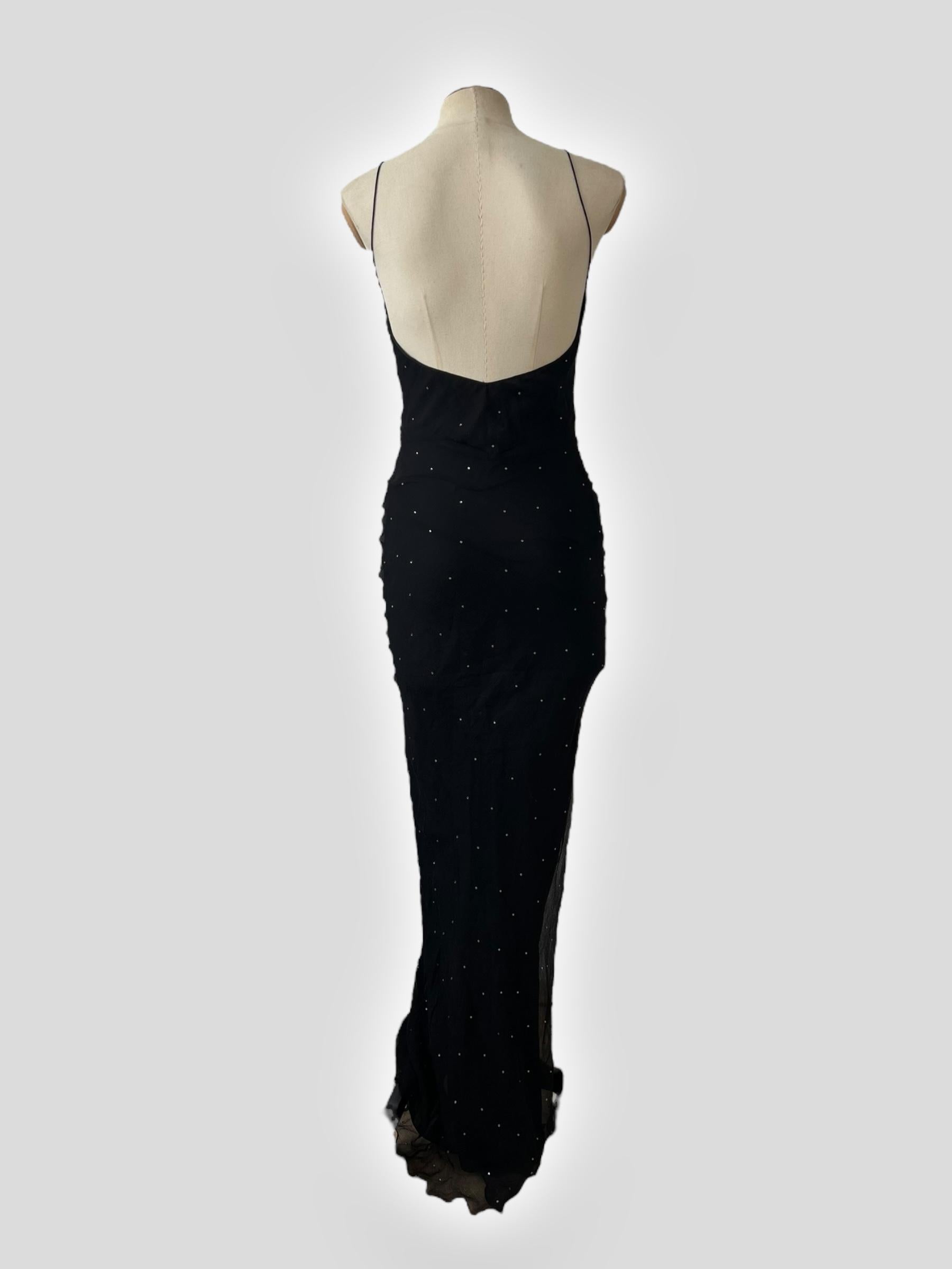 Christian Dior by John Galliano Rhinestone Silk Gown, Circa 2002 2