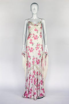 Christian Dior by John Galliano Rose Dress and Shawl, S/S 1999