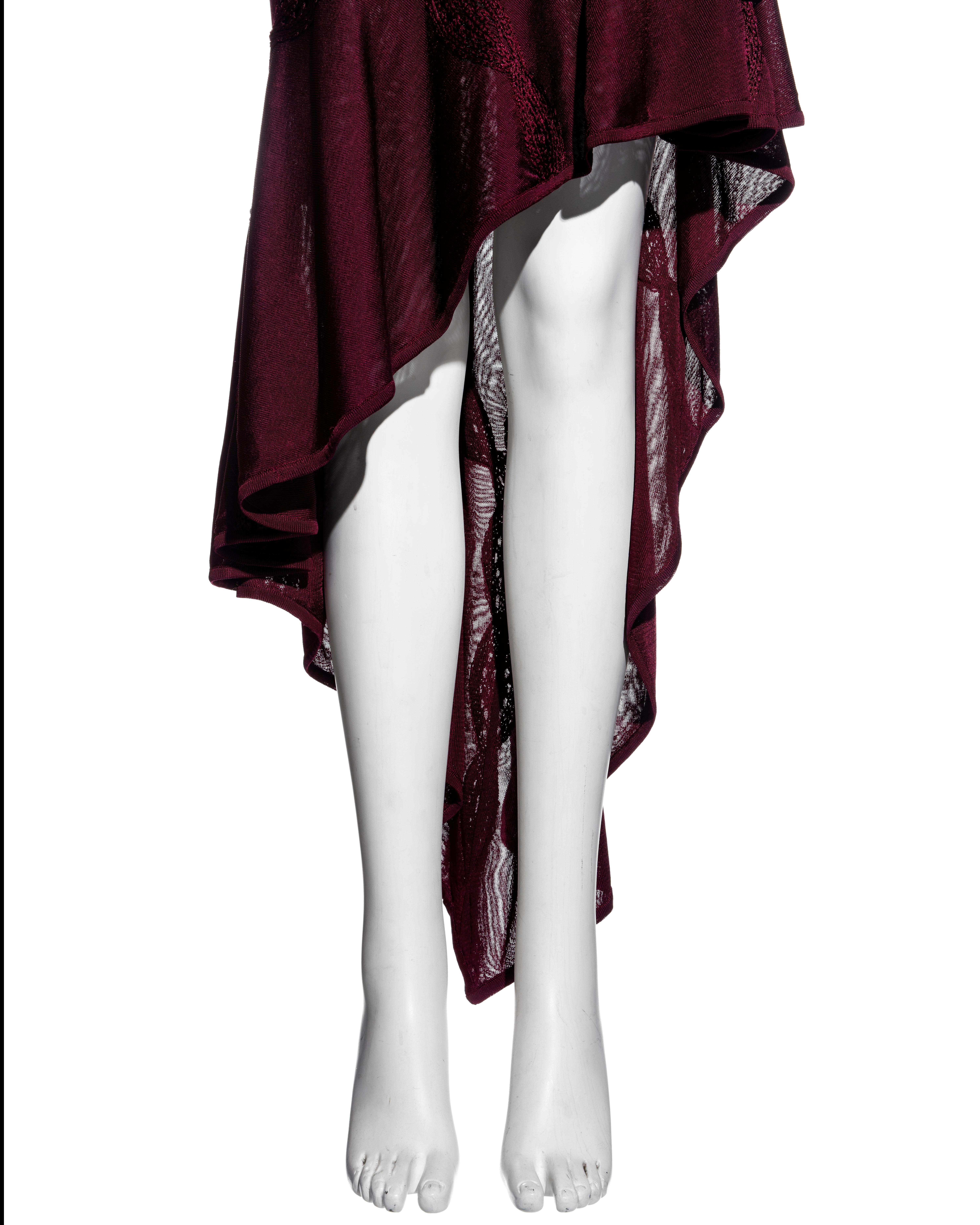 Christian Dior by John Galliano ruby bias-cut knit dress with cowl neck, ss 2001 5