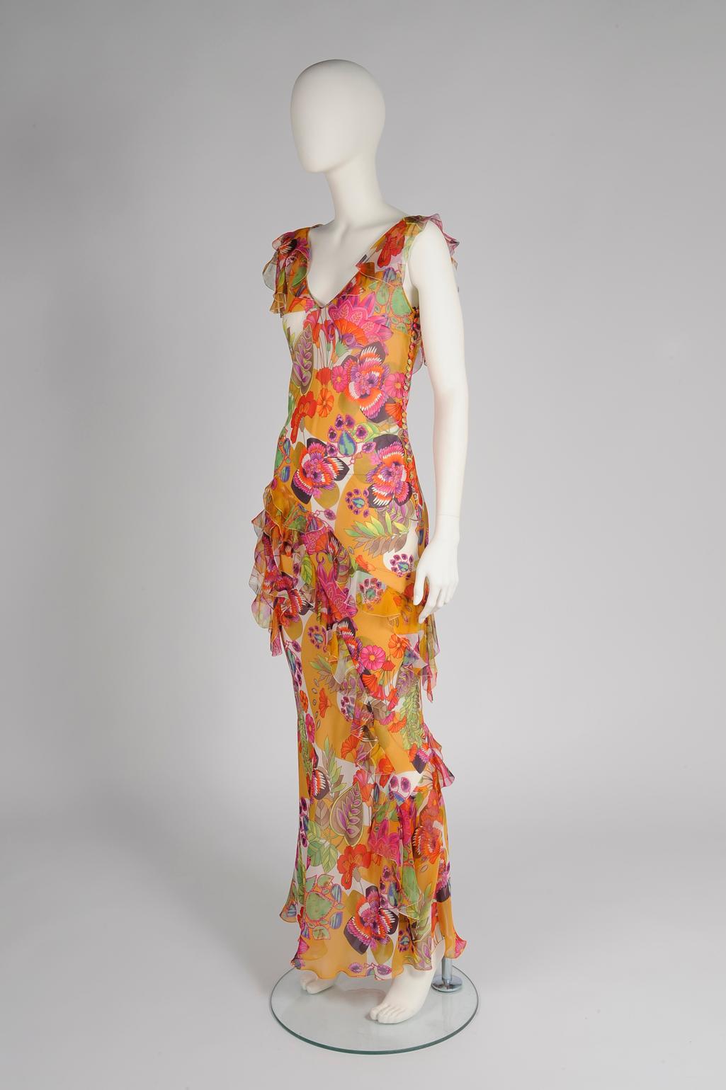 Christian Dior By John Galliano Ruffled Evening Dress, Spring-Summer 2005 3