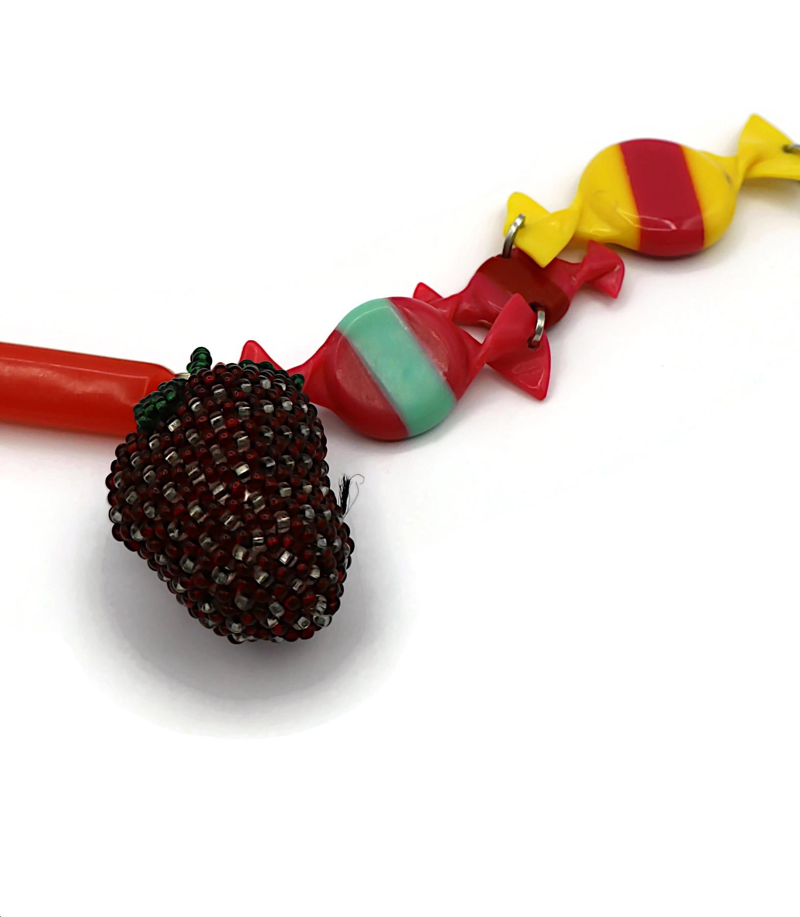 CHRISTIAN DIOR by JOHN GALLIANO Runway Candy Strawberries Necklace, Spring 2005 in vendita 9
