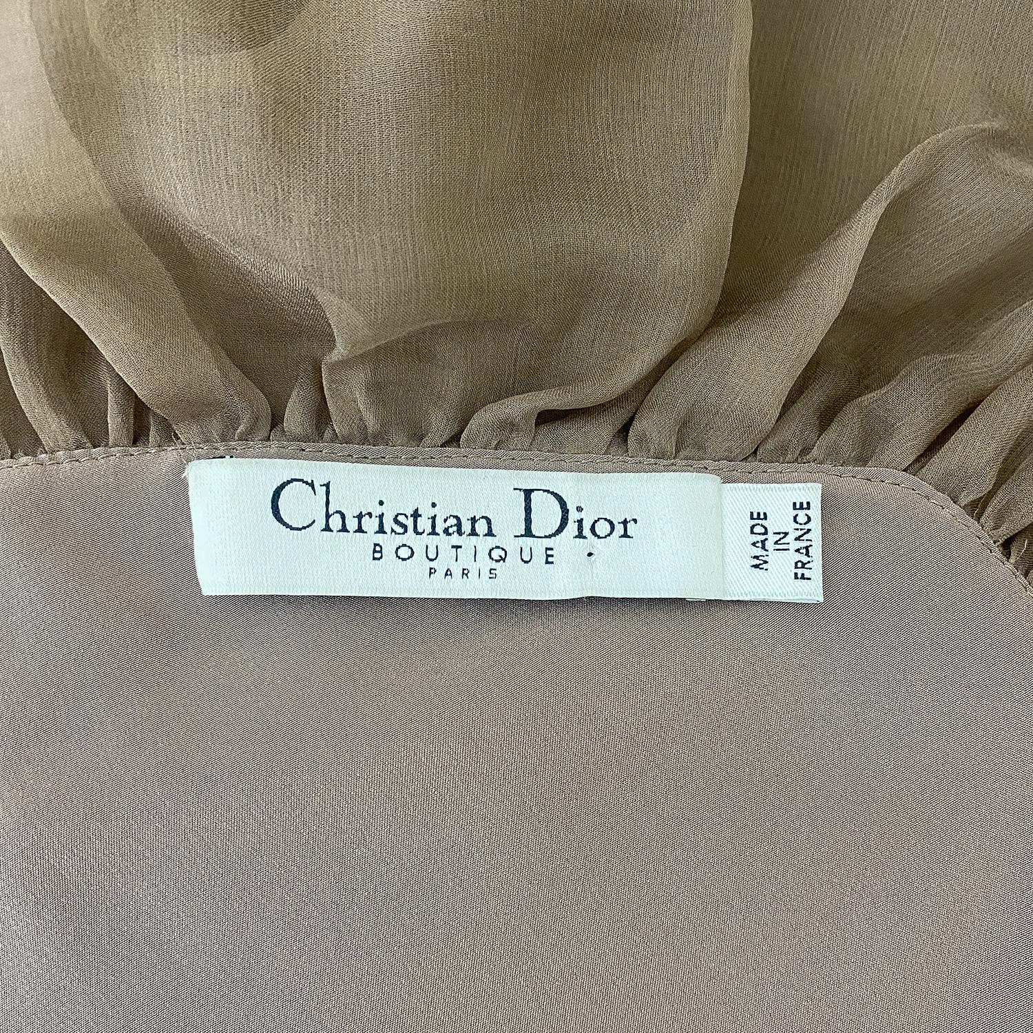 Christian Dior by John Galliano Runway Cruise Collection 2007 Silk Pleated Dress For Sale 5