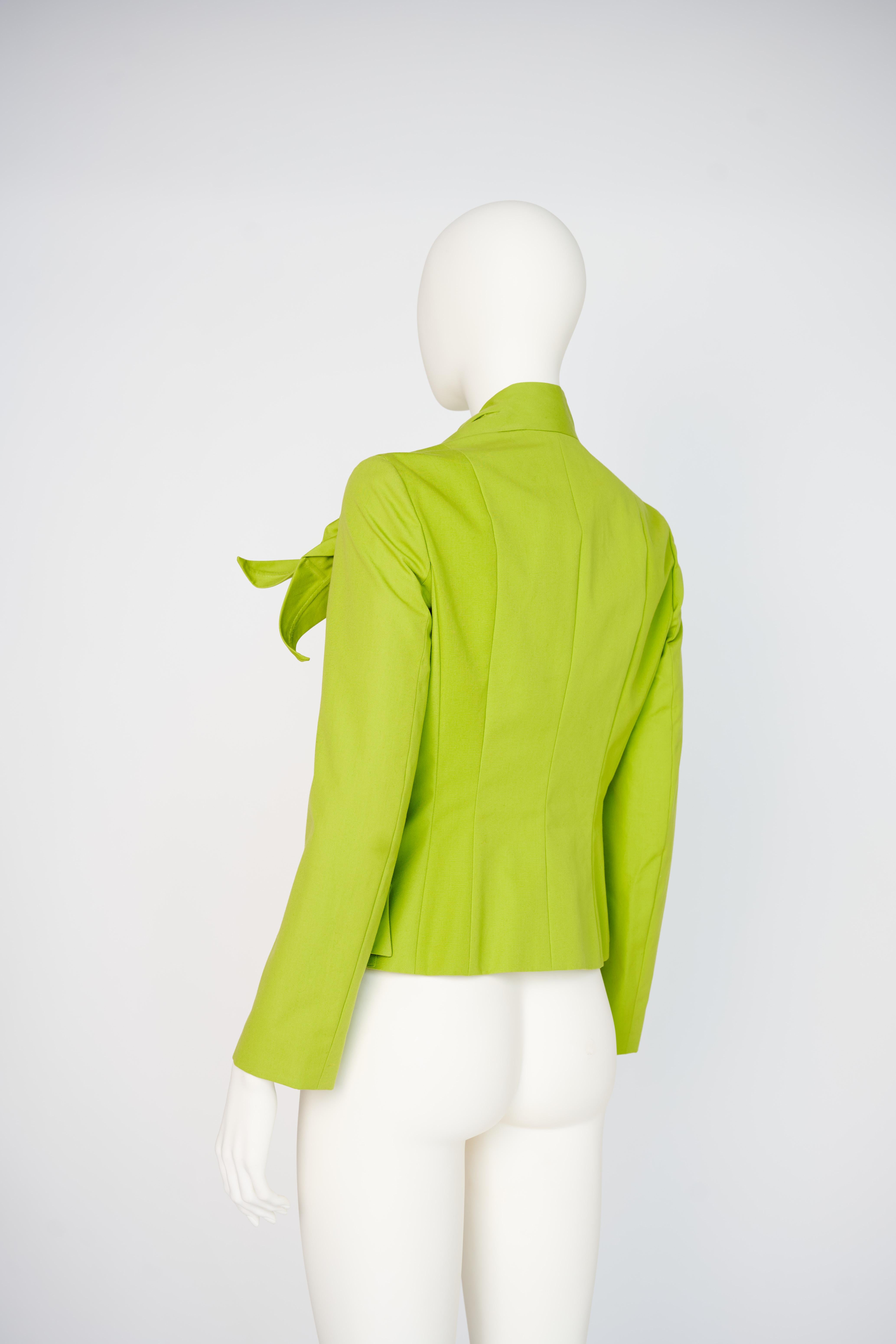 Christian Dior By John Galliano Runway Origami Lily Flower Cotton Jacket, FW2007 For Sale 5