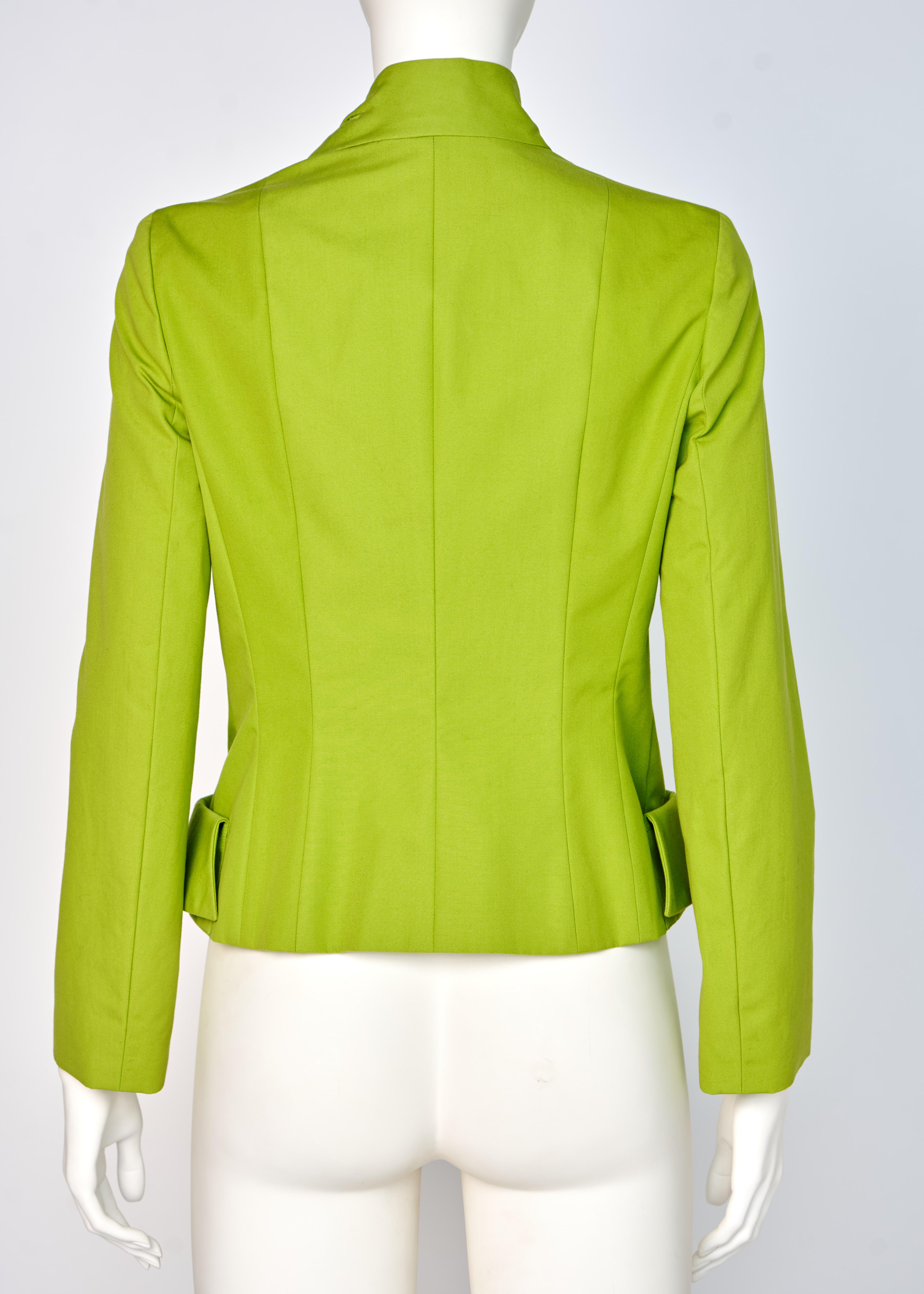 Christian Dior By John Galliano Runway Origami Lily Flower Cotton Jacket, FW2007 For Sale 6