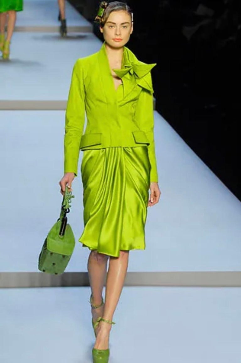 Flower Dior Satin Jacket Christian Dior By John Galliano Runway