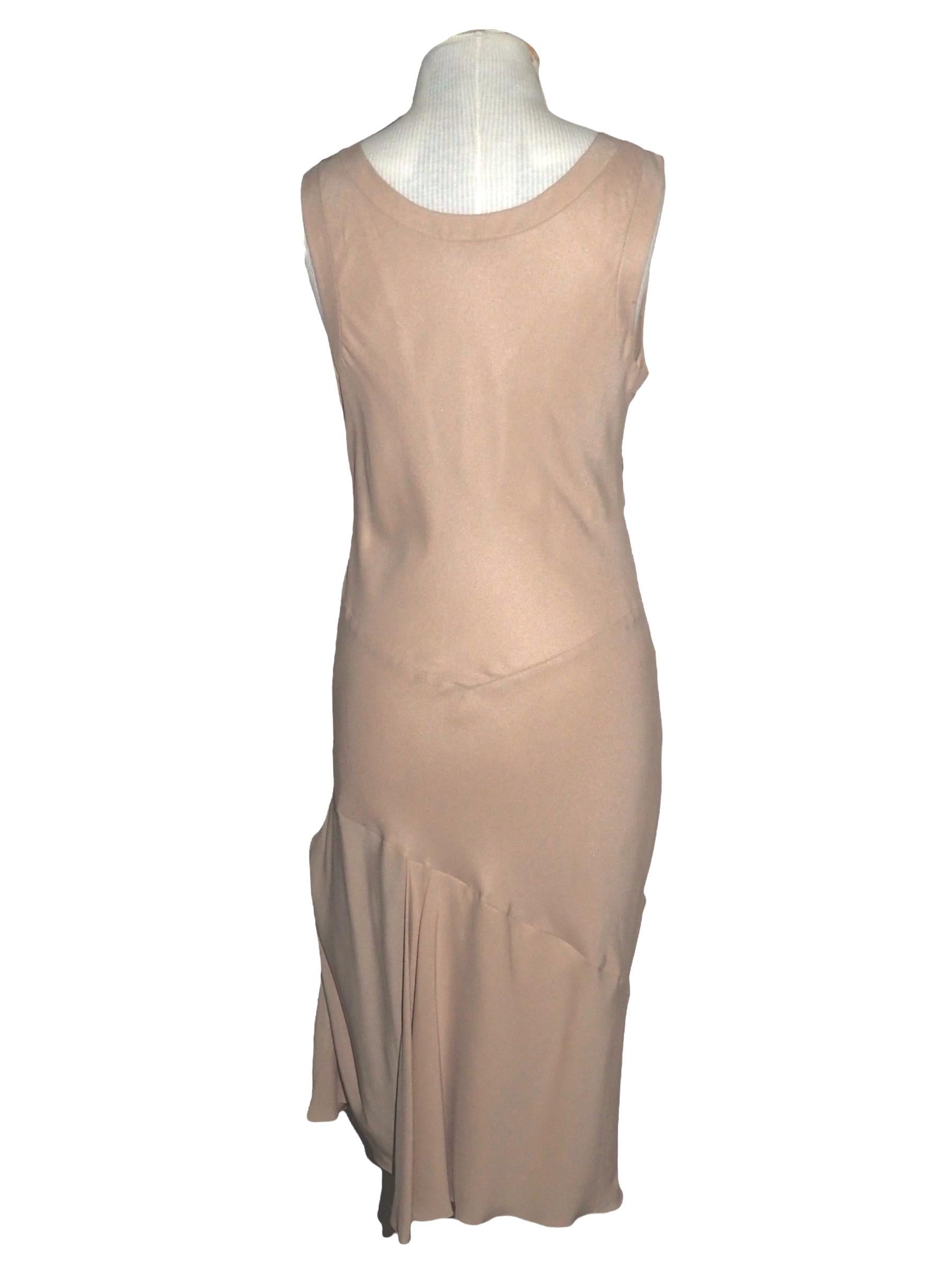 Women's Christian Dior by John Galliano RUNWAY SS 2007 Beige Gathered Slip Dress