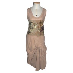 Christian Dior by John Galliano RUNWAY SS 2007 Beige Gathered Slip Dress