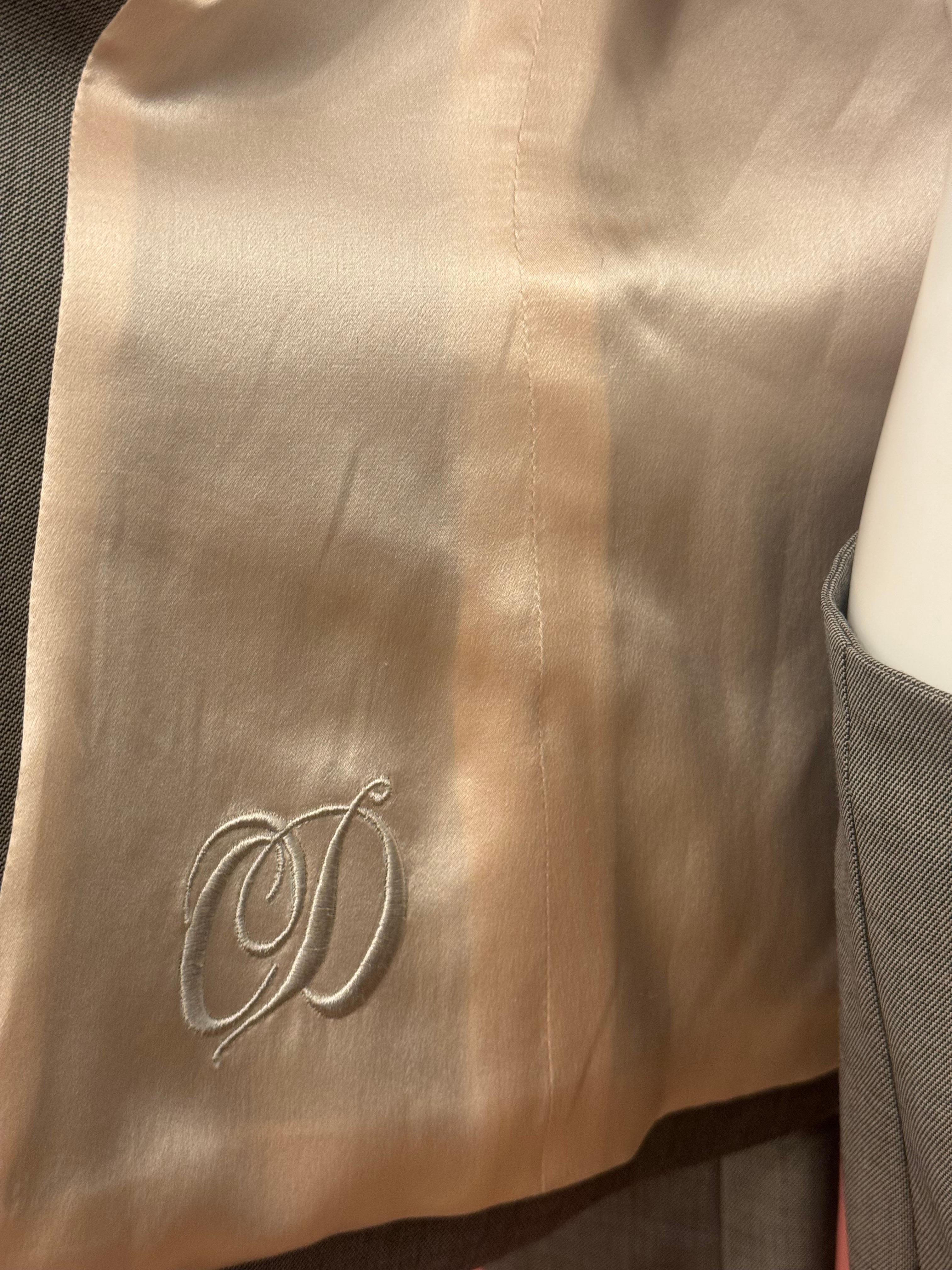 Christian Dior by John Galliano S/S 1997 grey suit skirt For Sale 1