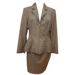 Christian Dior by John Galliano S/S 1997 grey suit skirt
