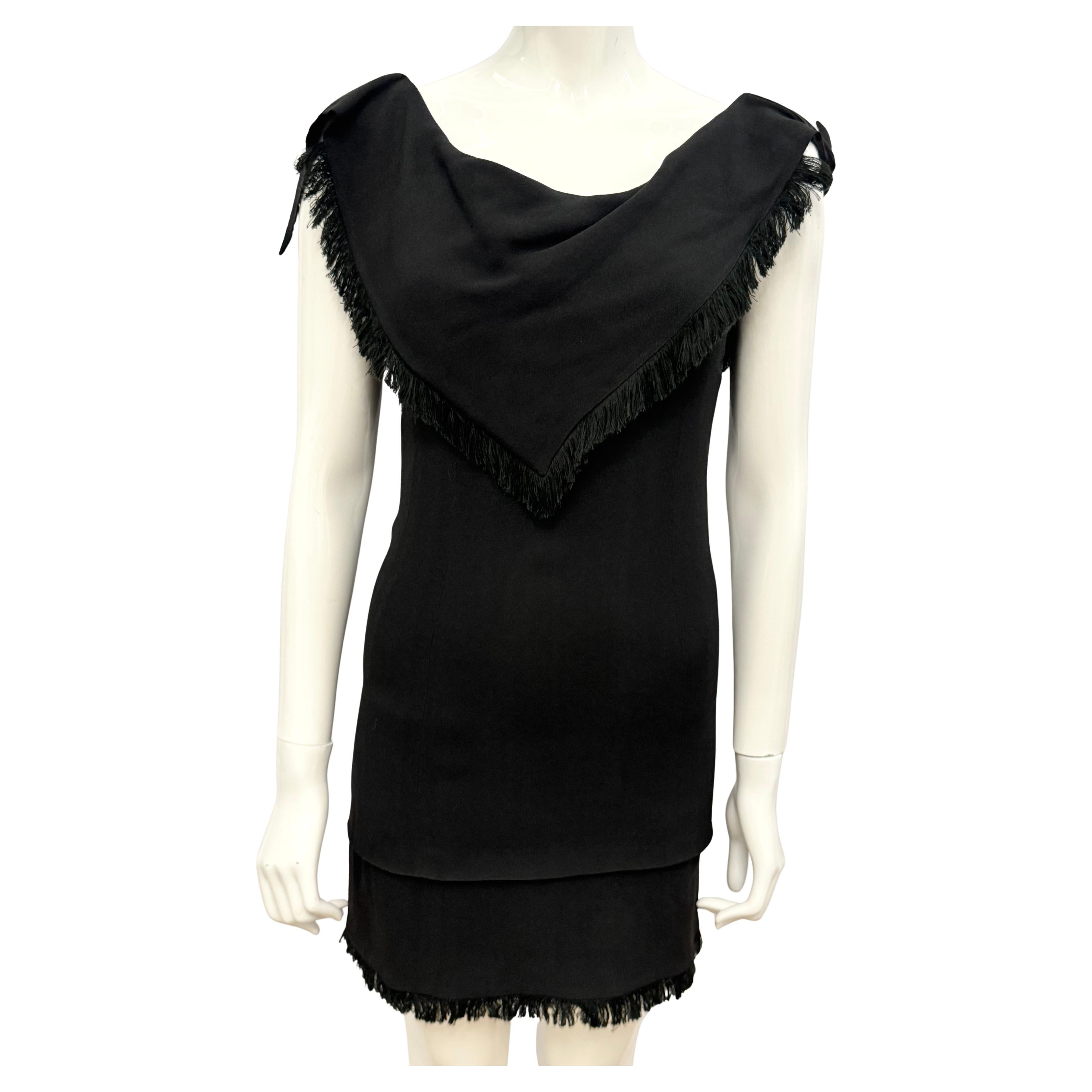 Robe à franges noires du défilé S/S 1998 de Christian Dior by John Galliano