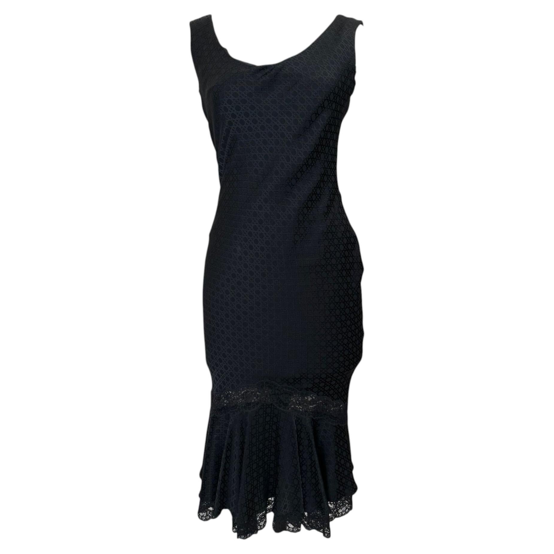 Christian Dior by John Galliano S/S 1999 Black Silk Knit Mermaid Dress