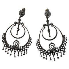 Christian Dior by John Galliano, S/S 1999 Runway Hoop Earrings with Crosses