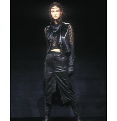 Christian Dior by John Galliano S/S 2000 Black Lace And Chenille Open-Front Cardigan