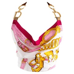 Christian Dior By John Galliano S/S 2000 Pink Silk Saddle Top