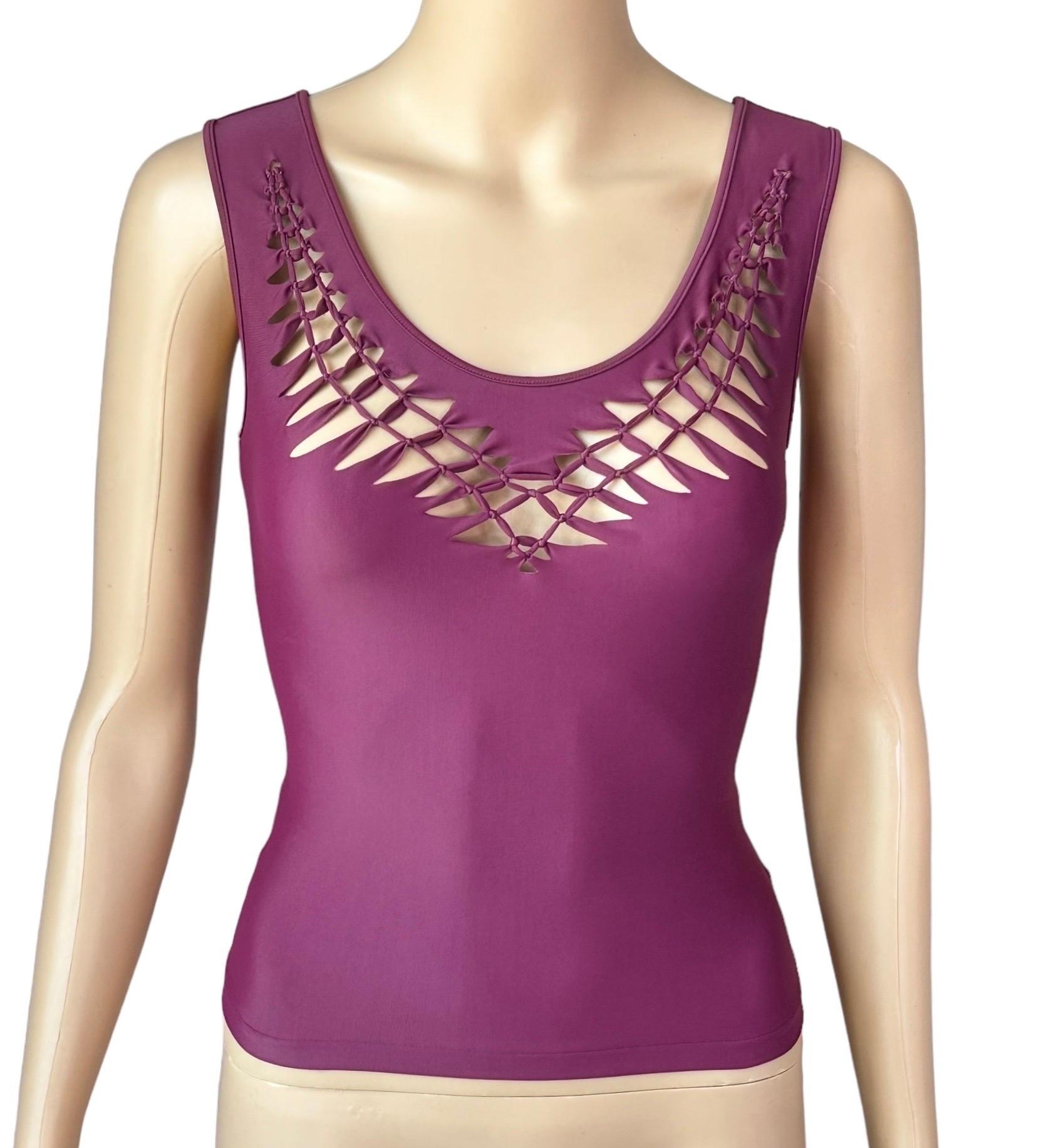 Christian Dior by John Galliano S/S 2001 Cutout Top In Excellent Condition For Sale In Naples, FL