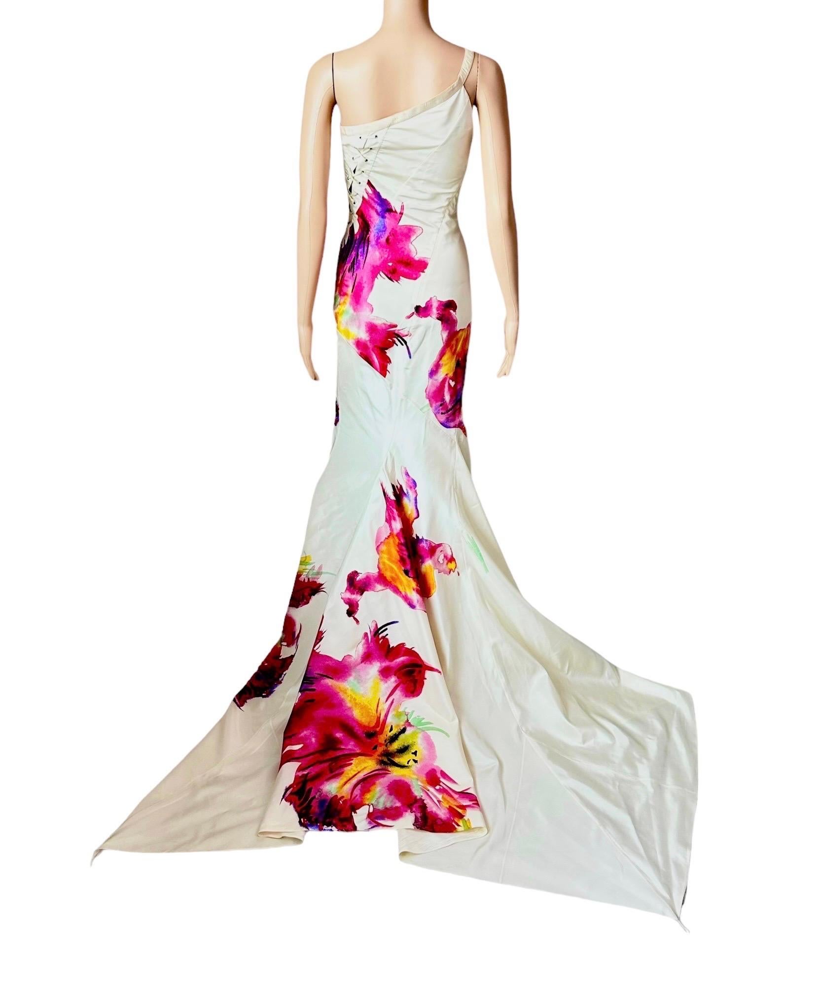 Christian Dior by John Galliano S/S 2001 Vestido de noche con trenza floral y encaje en venta 7