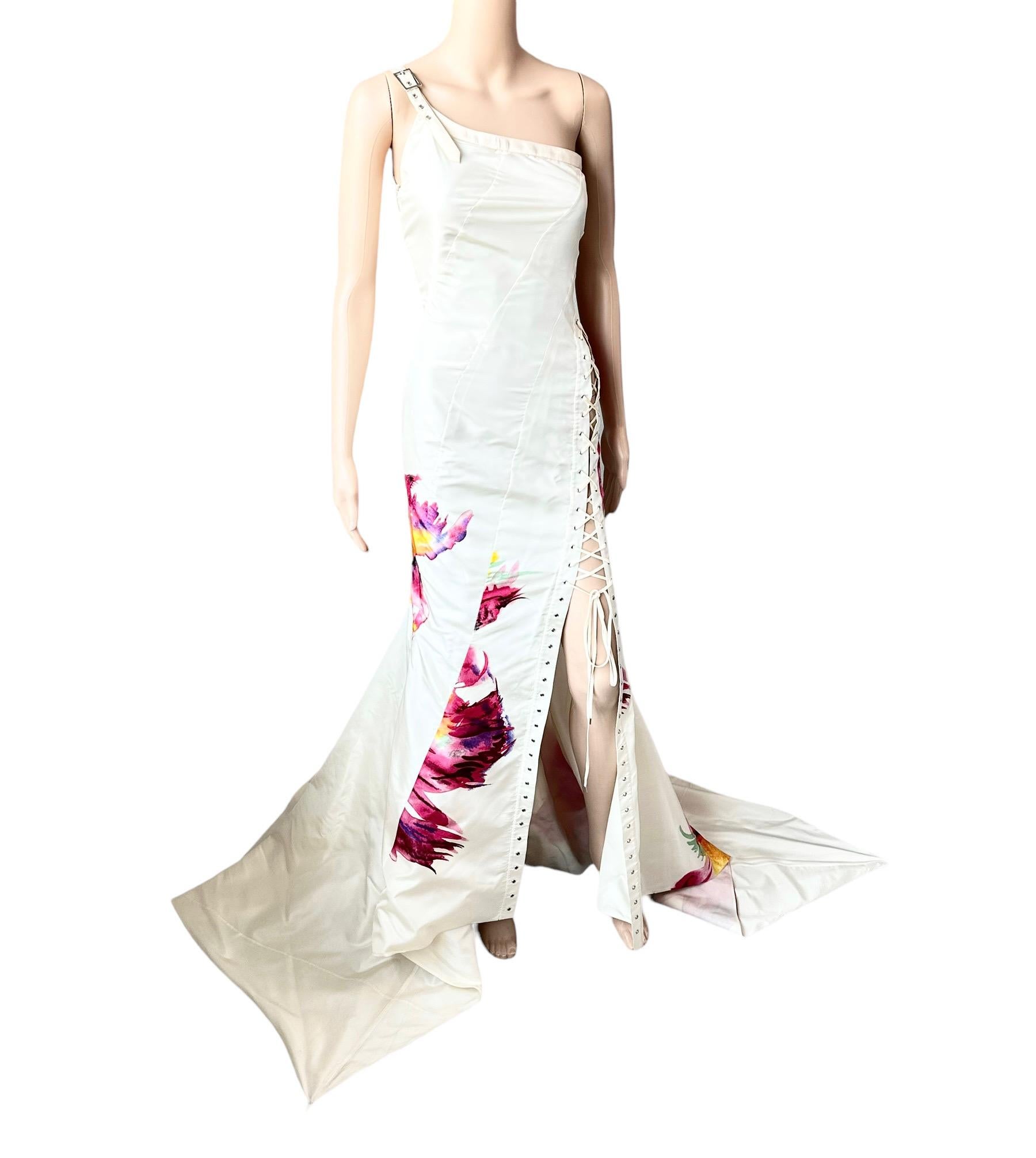 Christian Dior by John Galliano S/S 2001 Vestido de noche con trenza floral y encaje en venta 9