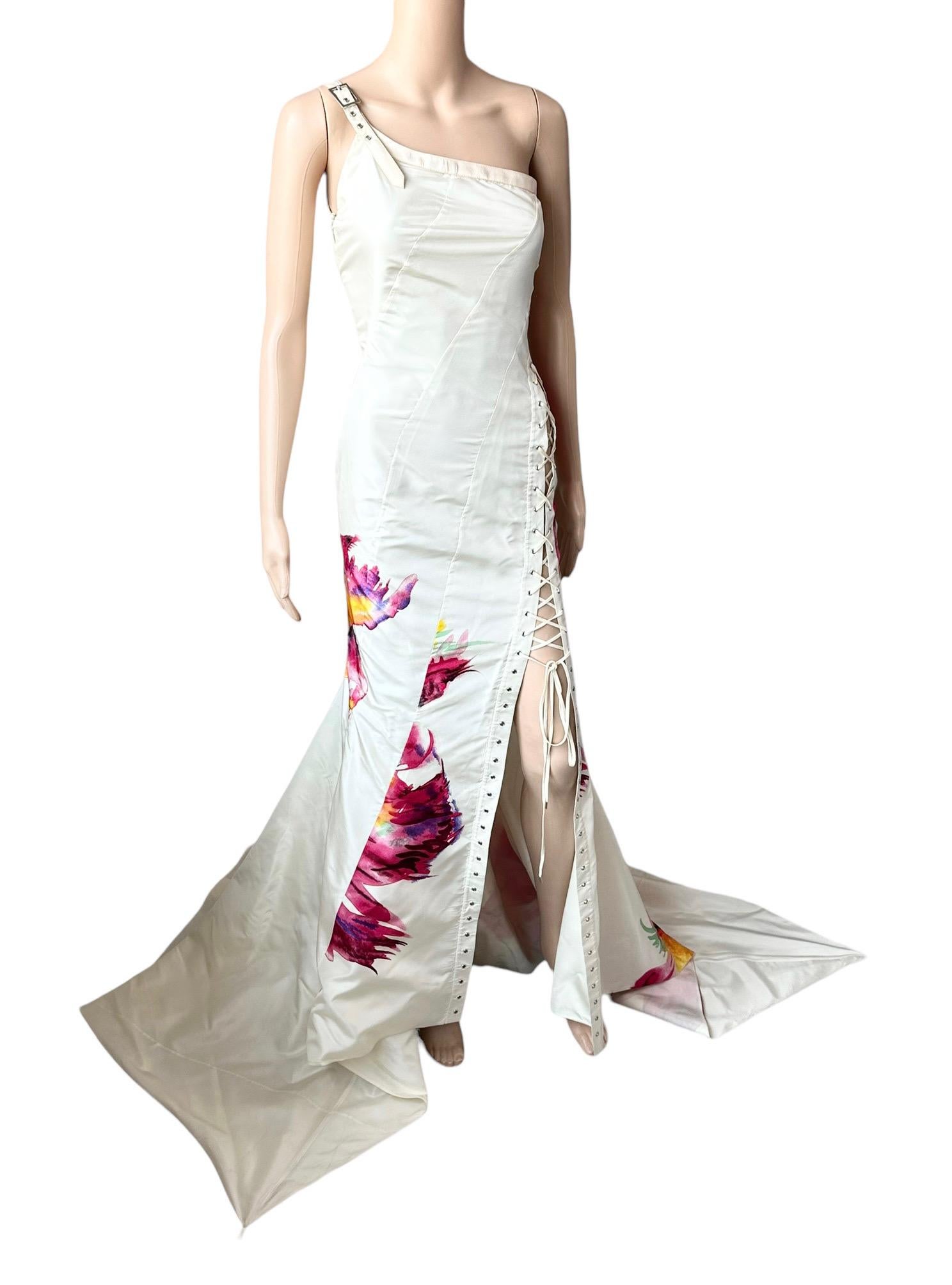 Christian Dior by John Galliano S/S 2001 Vestido de noche con trenza floral y encaje en venta 10