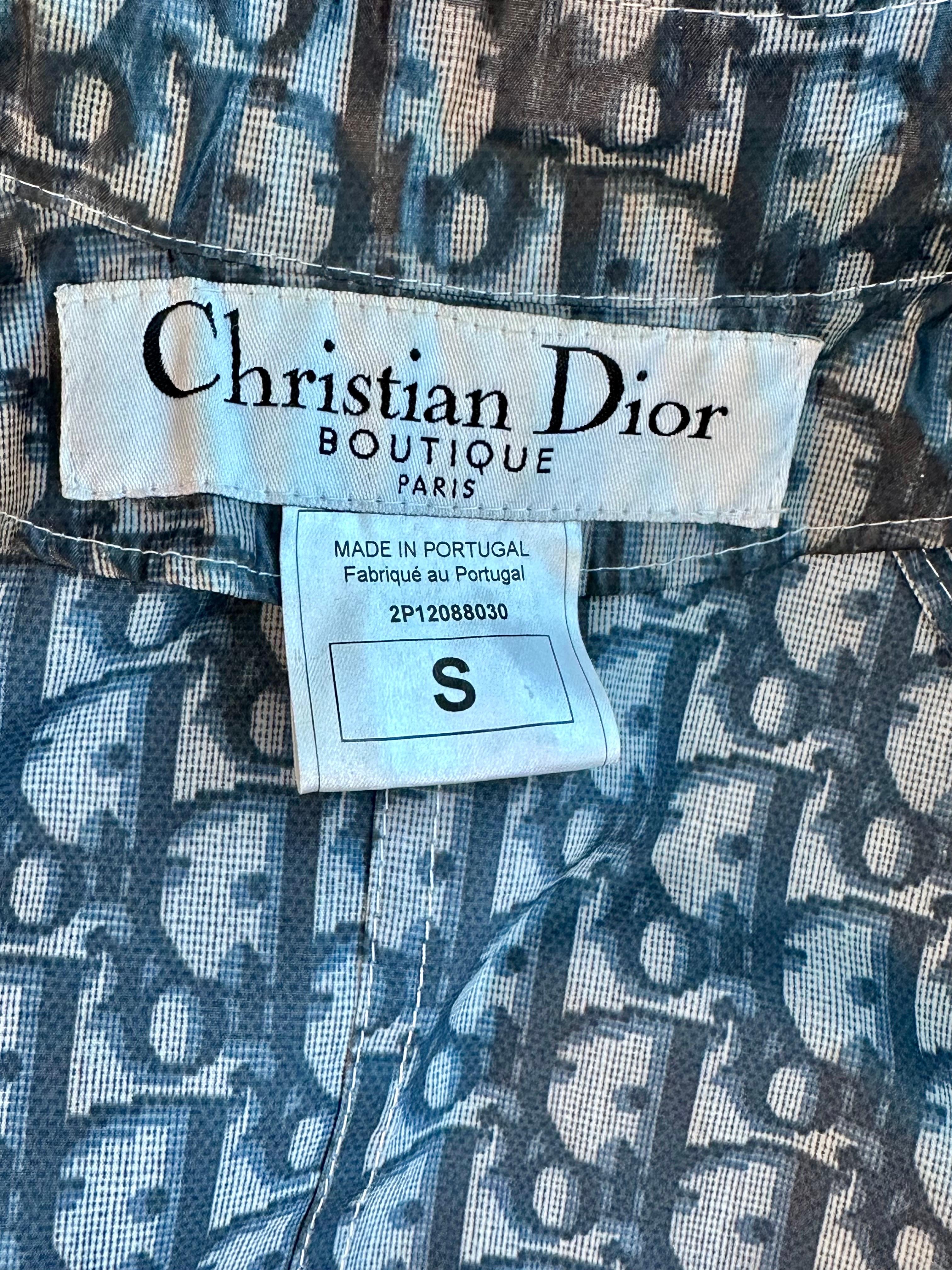 Christian Dior By John Galliano S/S 2002 Diorissimo Monogram Jacket Trench Coat For Sale 5