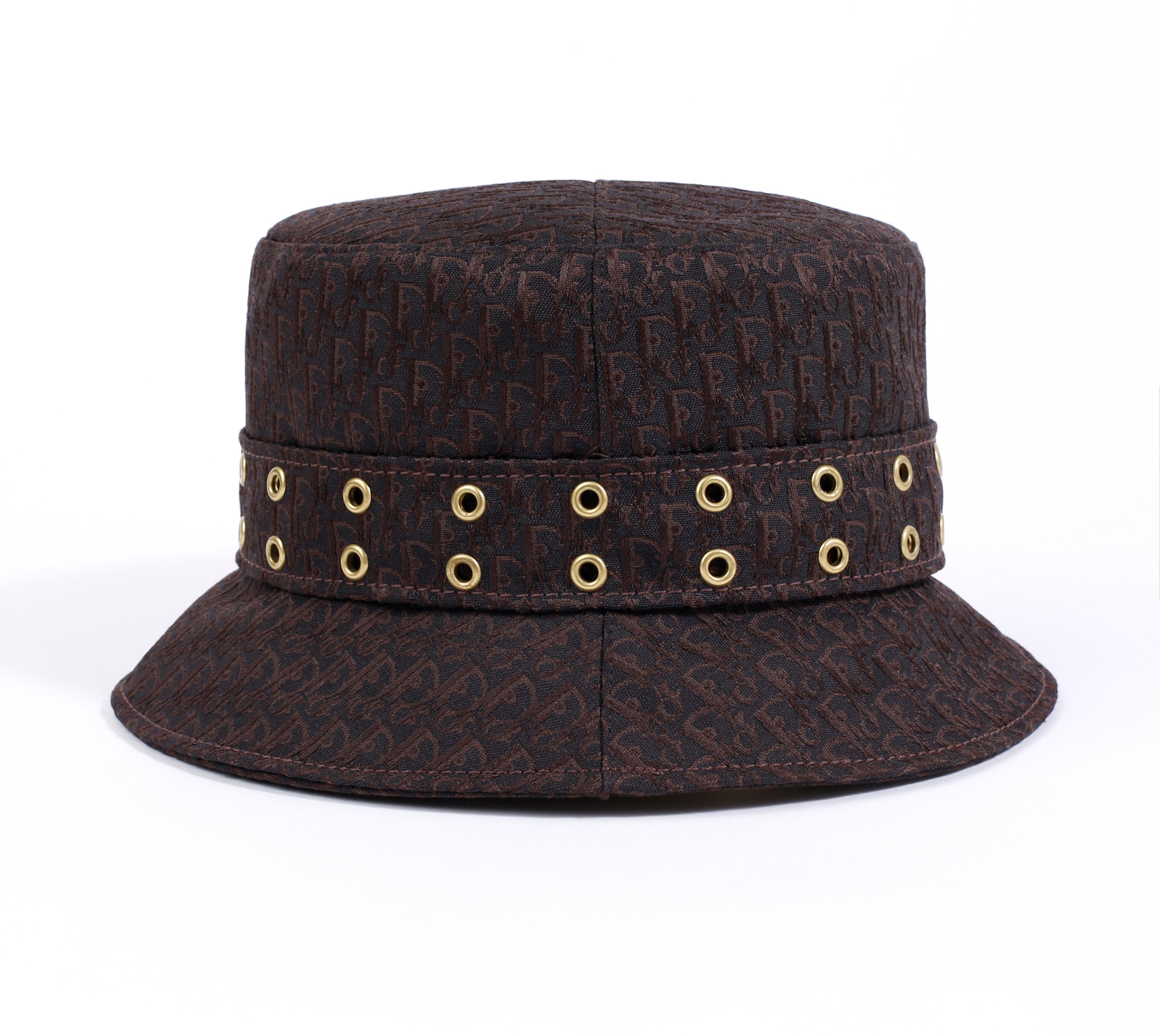 Women's Christian Dior by John Galliano S/S 2002 Diorissimo Print Bucket Trotter Hat