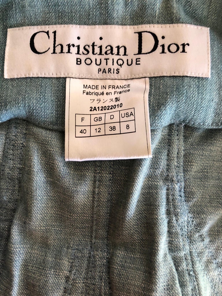 Christian Dior By John Galliano S/S 2002 Lace-Up Denim Jacket For Sale ...