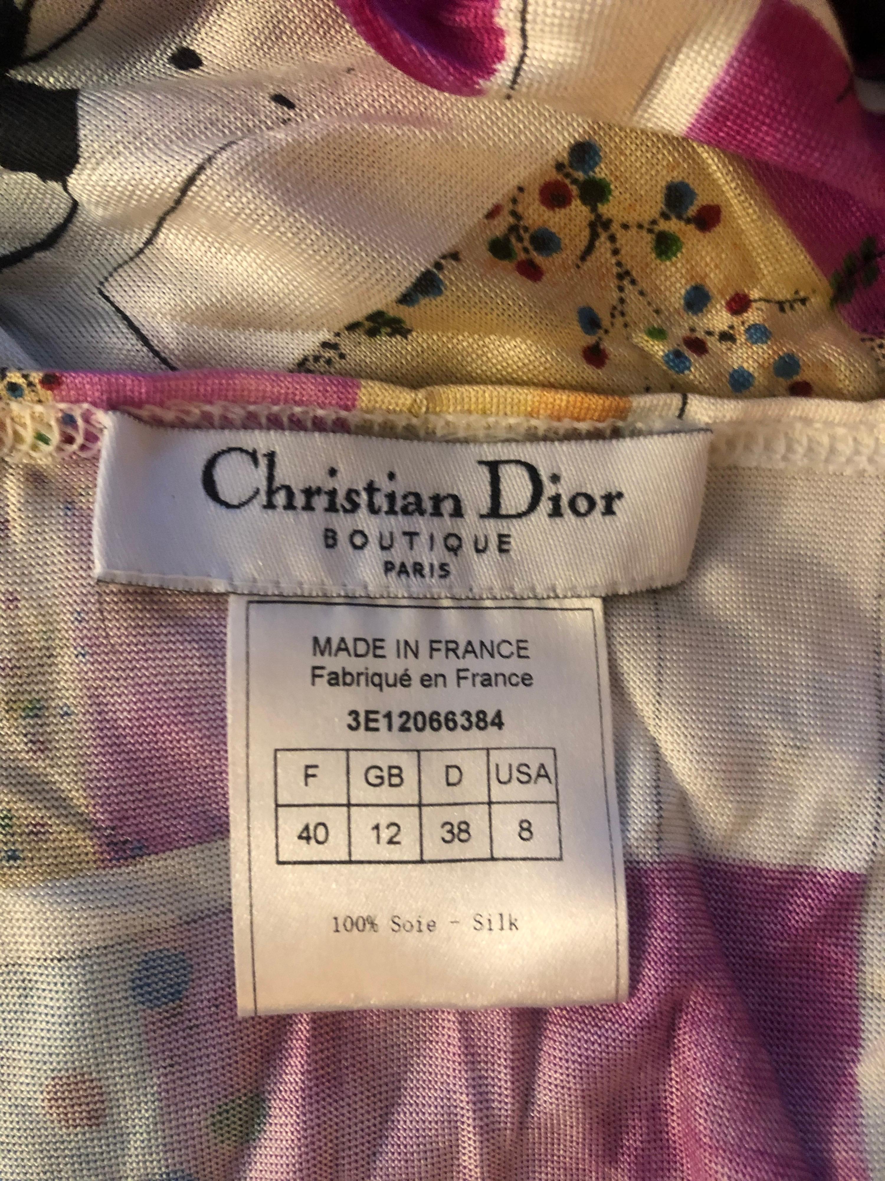 Women's Christian Dior by John Galliano S/S 2003 Runway Plunged Neckline Open Back Dress