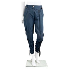 Christian Dior by John Galliano S/S 2004 Bondage Star Blue Pants