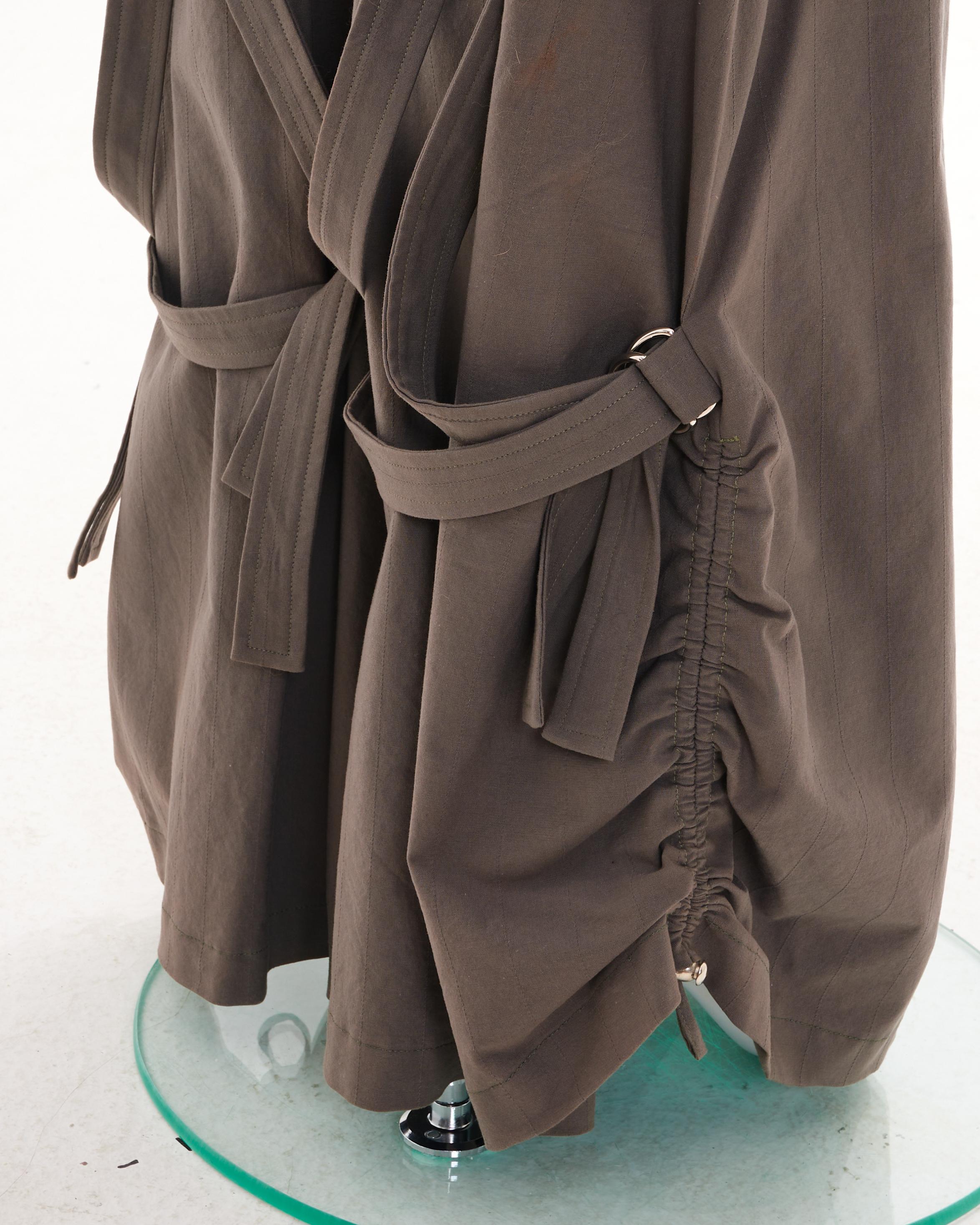 Women's Christian Dior by John Galliano S/S 2004 “Hard Core” Collection Grey Cotton carg