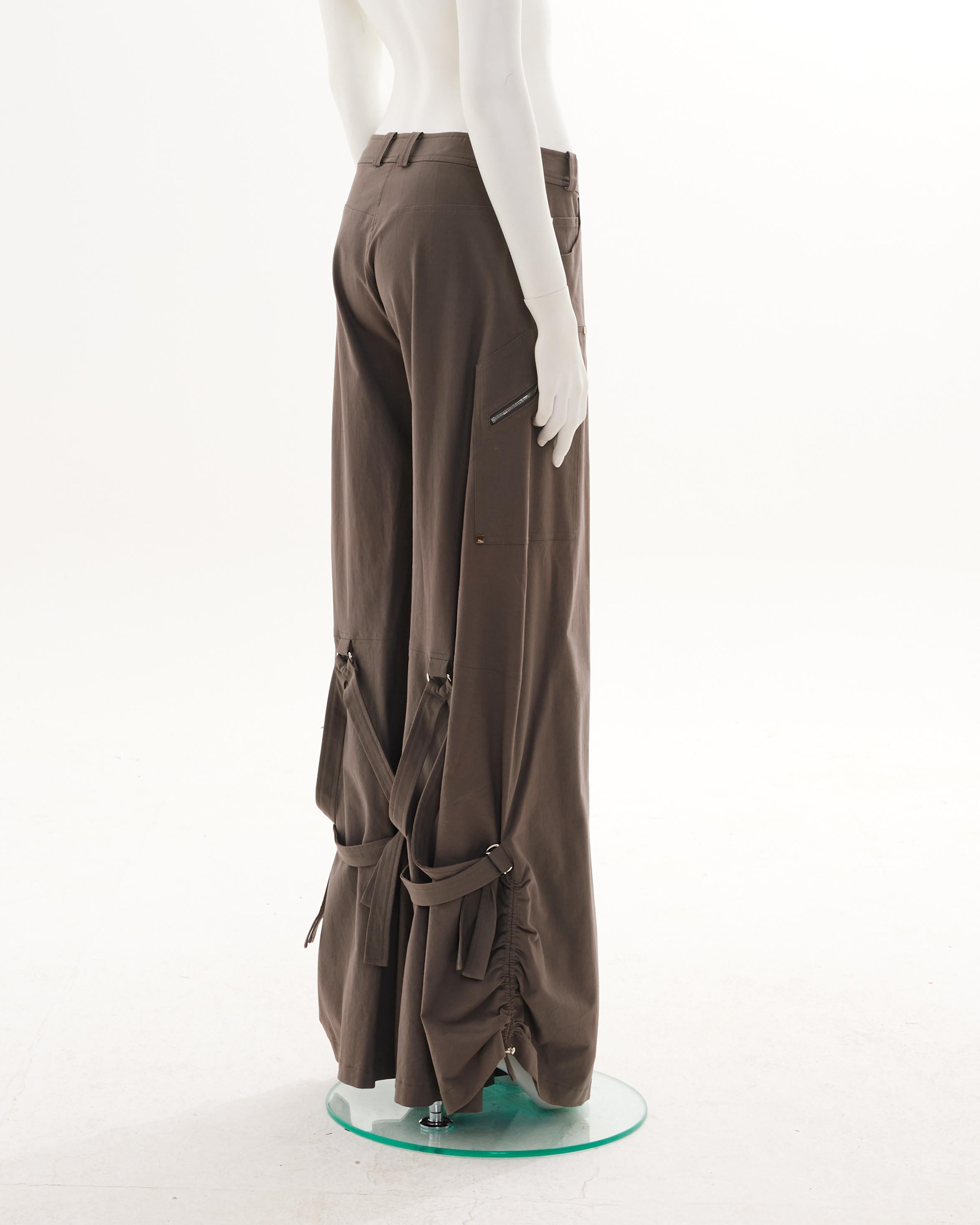 Christian Dior by John Galliano S/S 2004 “Hard Core” Collection Grey Cotton carg 1