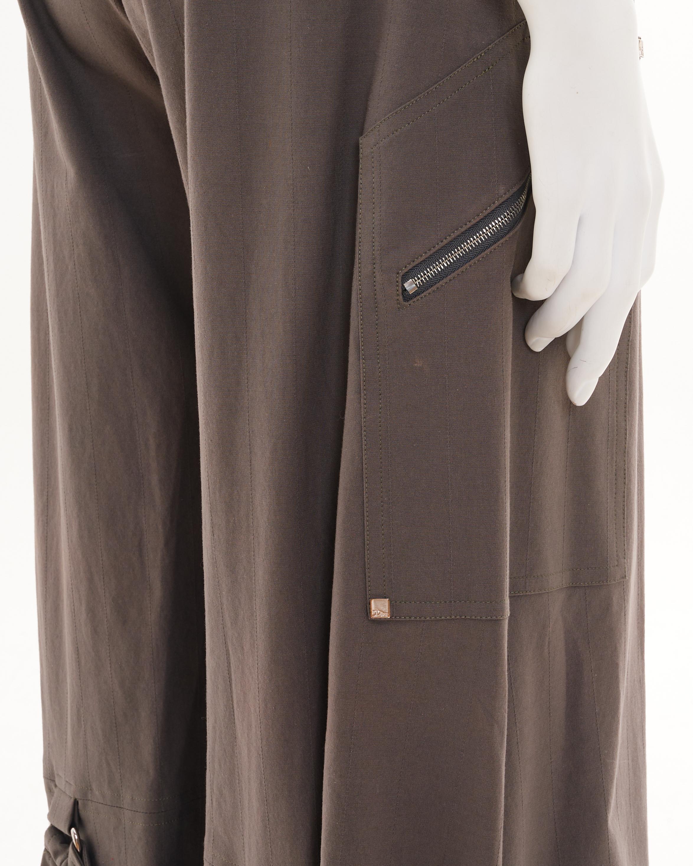 Christian Dior by John Galliano S/S 2004 “Hard Core” Collection Grey Cotton carg 2