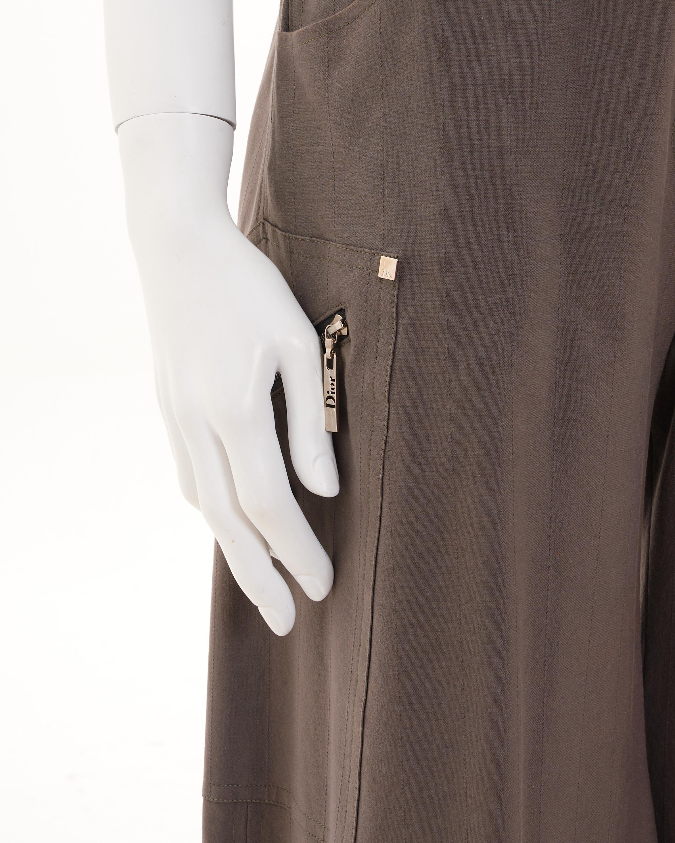 Christian Dior by John Galliano S/S 2004 “Hard Core” Collection Grey Cotton carg 3