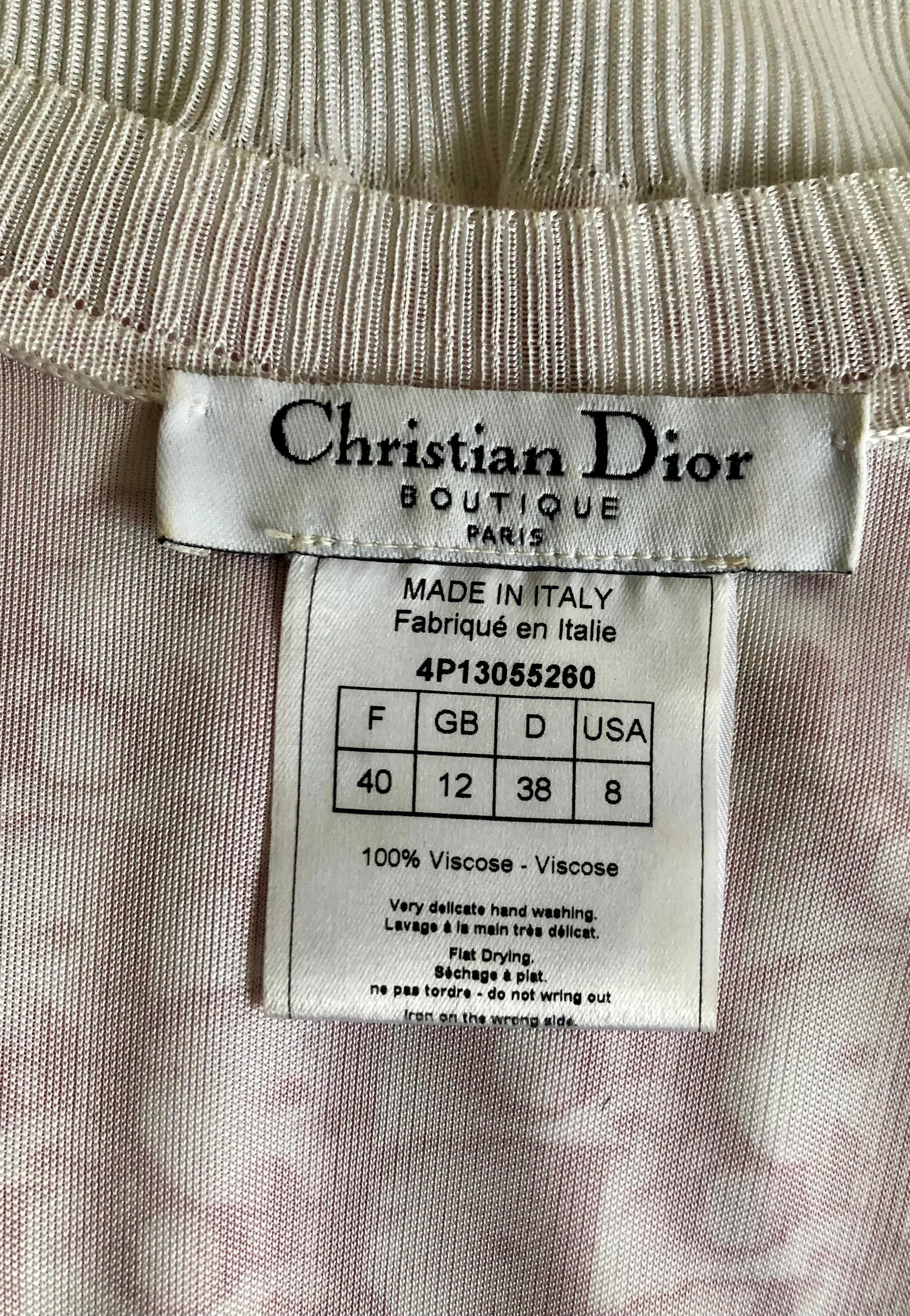Christian Dior By John Galliano S/S 2004 - Mini robe tunique rose avec monogramme et logo  4