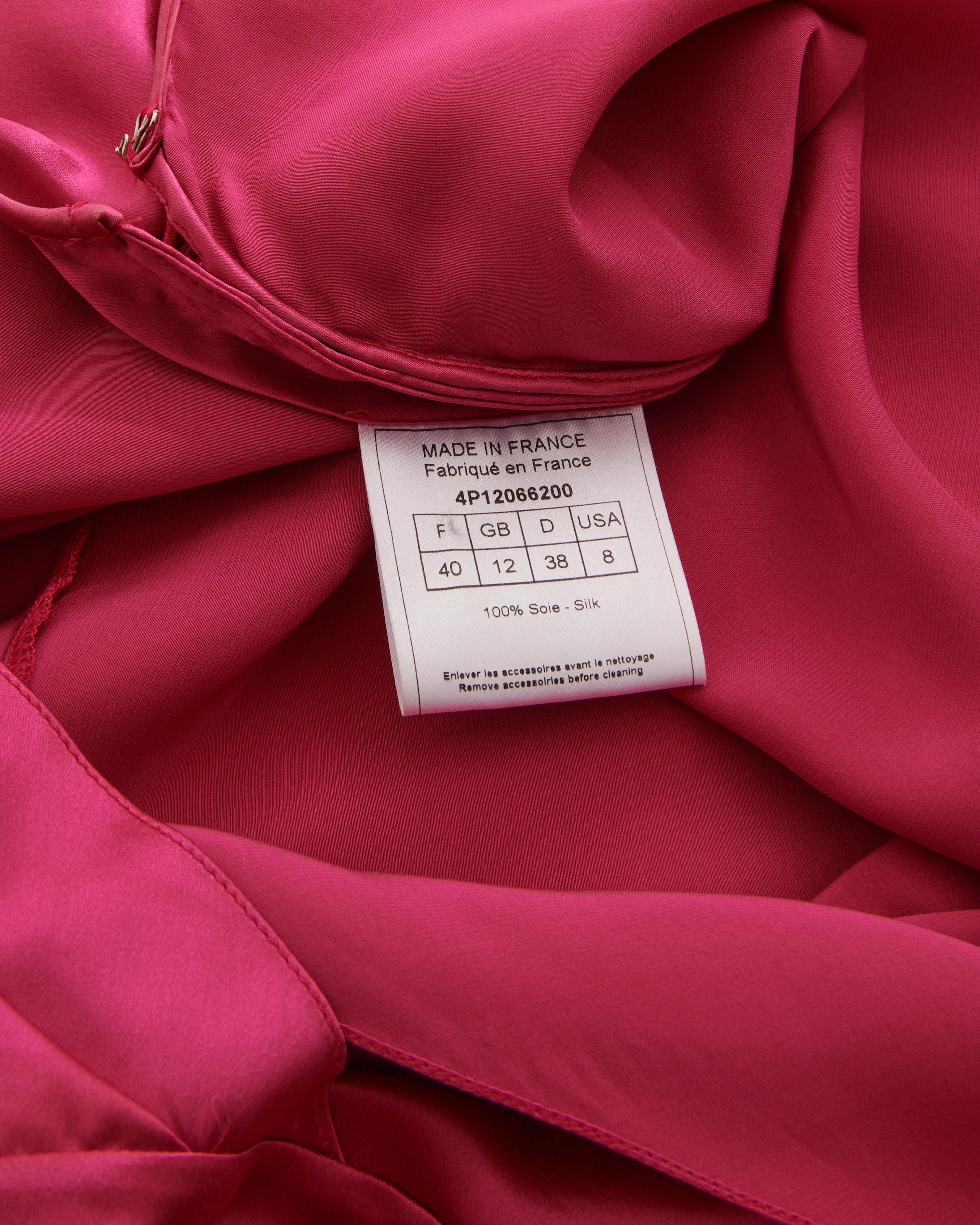 Christian Dior by John Galliano S/S 2004 Pink silk satin high bias cut dress For Sale 4