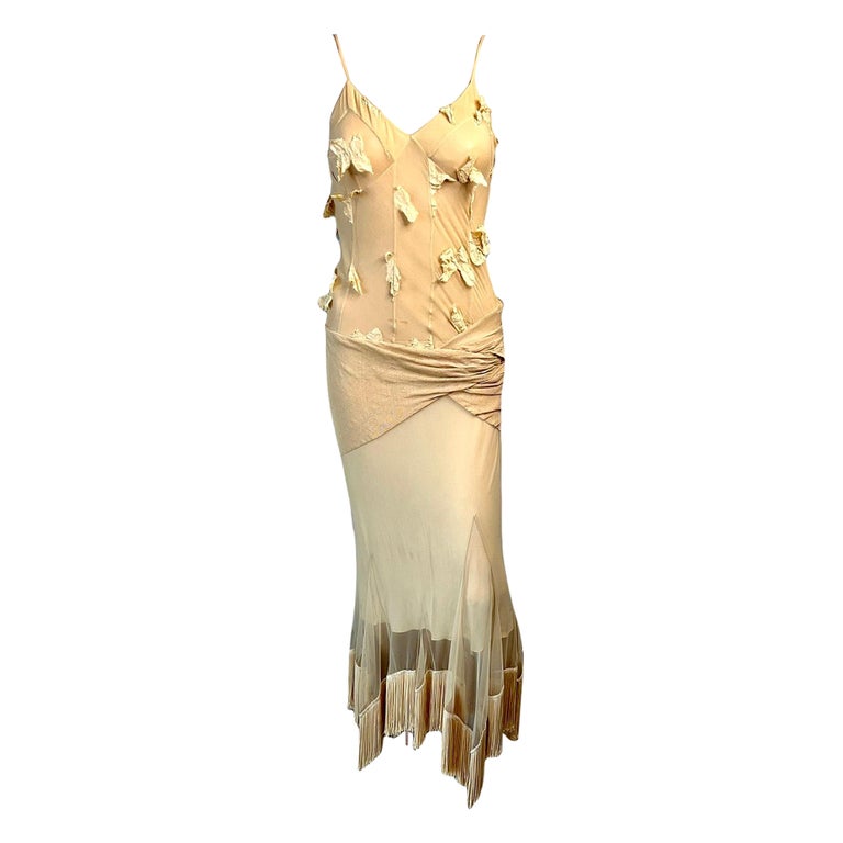 knee length dresses for ladies Dior Spring 2006 Embroidered Mesh Silk Mini Dress  QV Archive