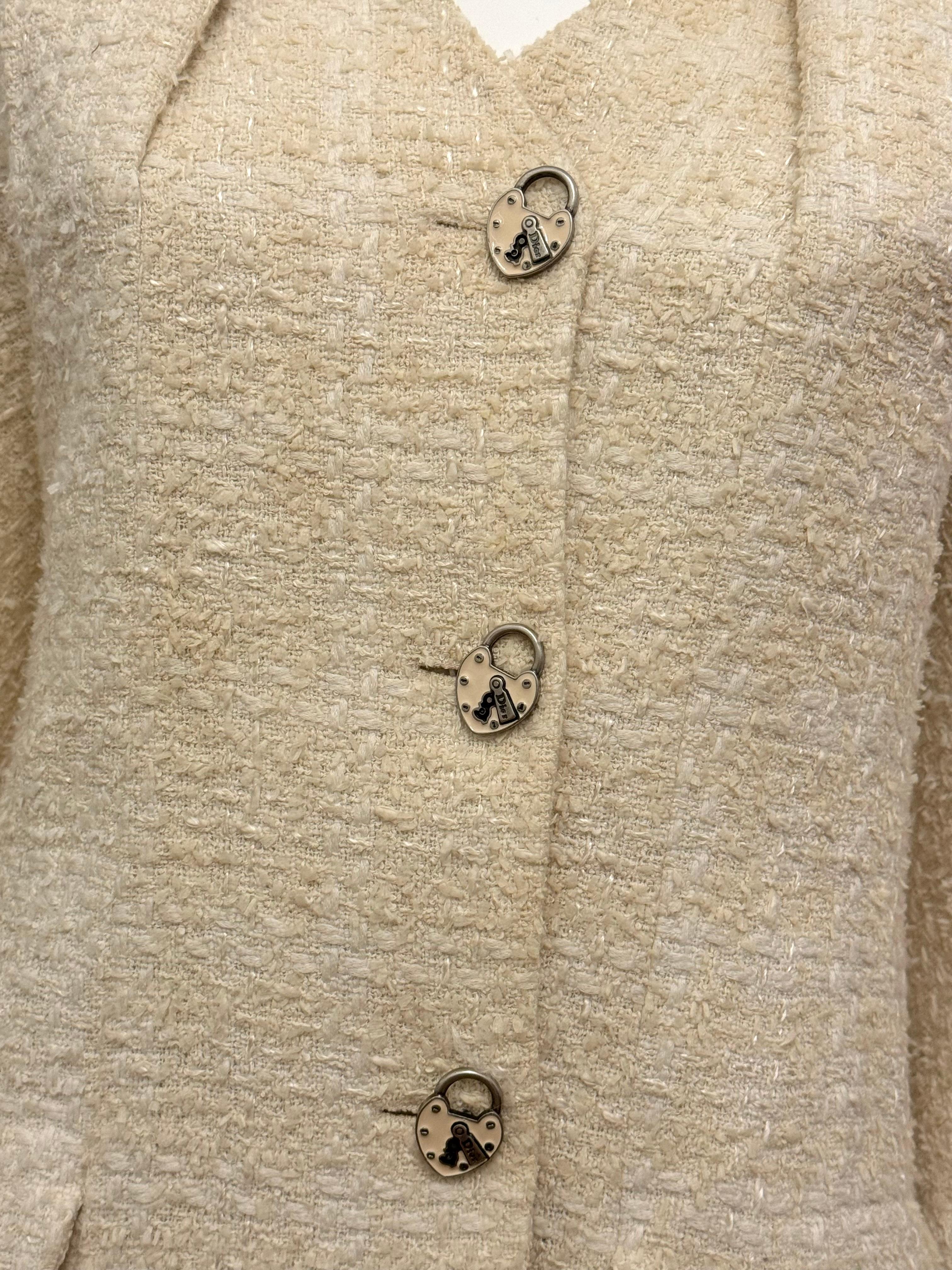 Cappotto in tweed d'archivio John Galliano for Christian Dior P/E 2005 in vendita 2