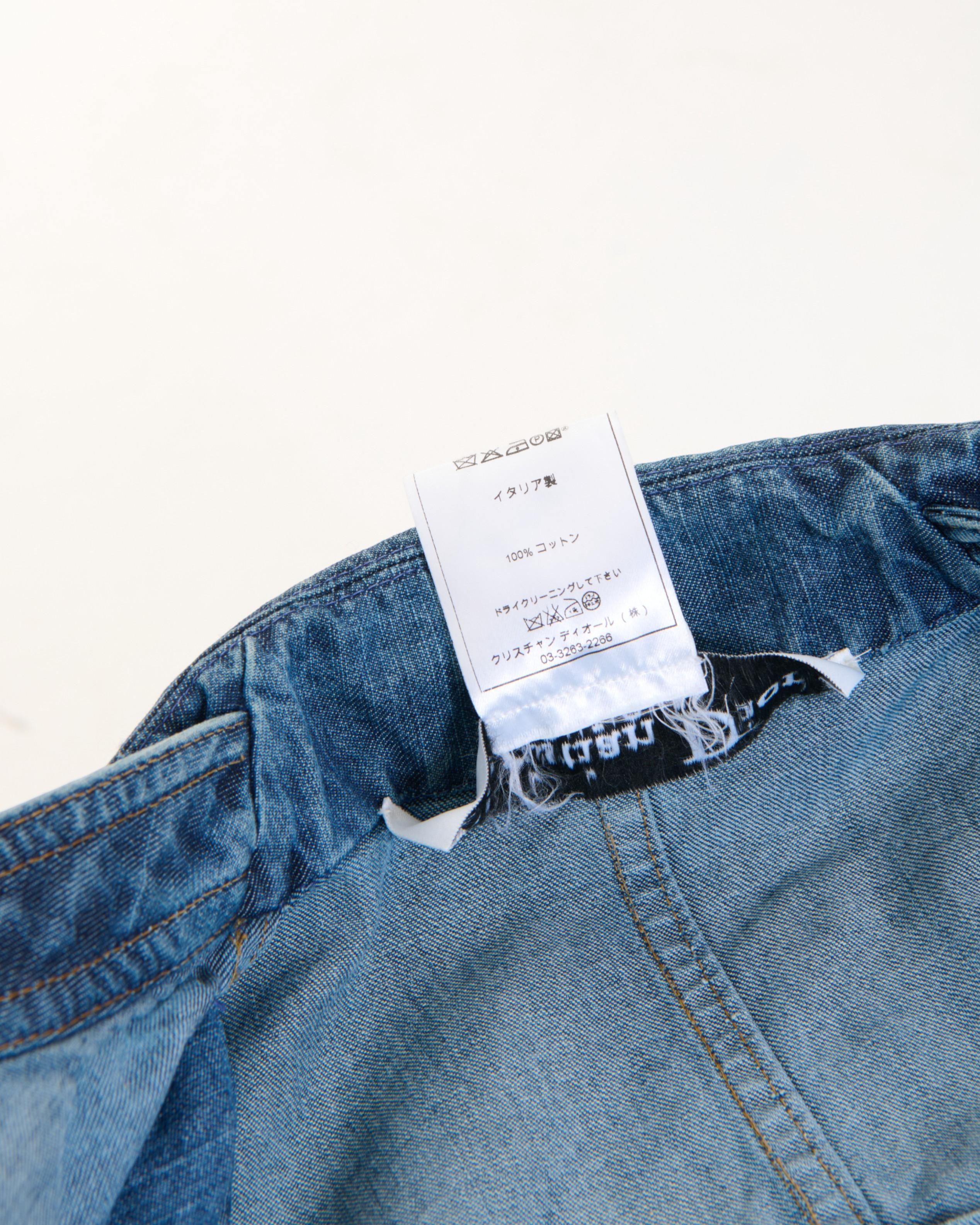 Christian Dior by John Galliano S/S 2005 Double Layered Denim Blue Jacket For Sale 7