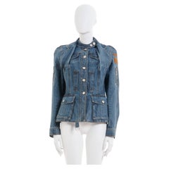 Christian Dior by John Galliano S/S 2005 Double Layered Denim Blue Jacket